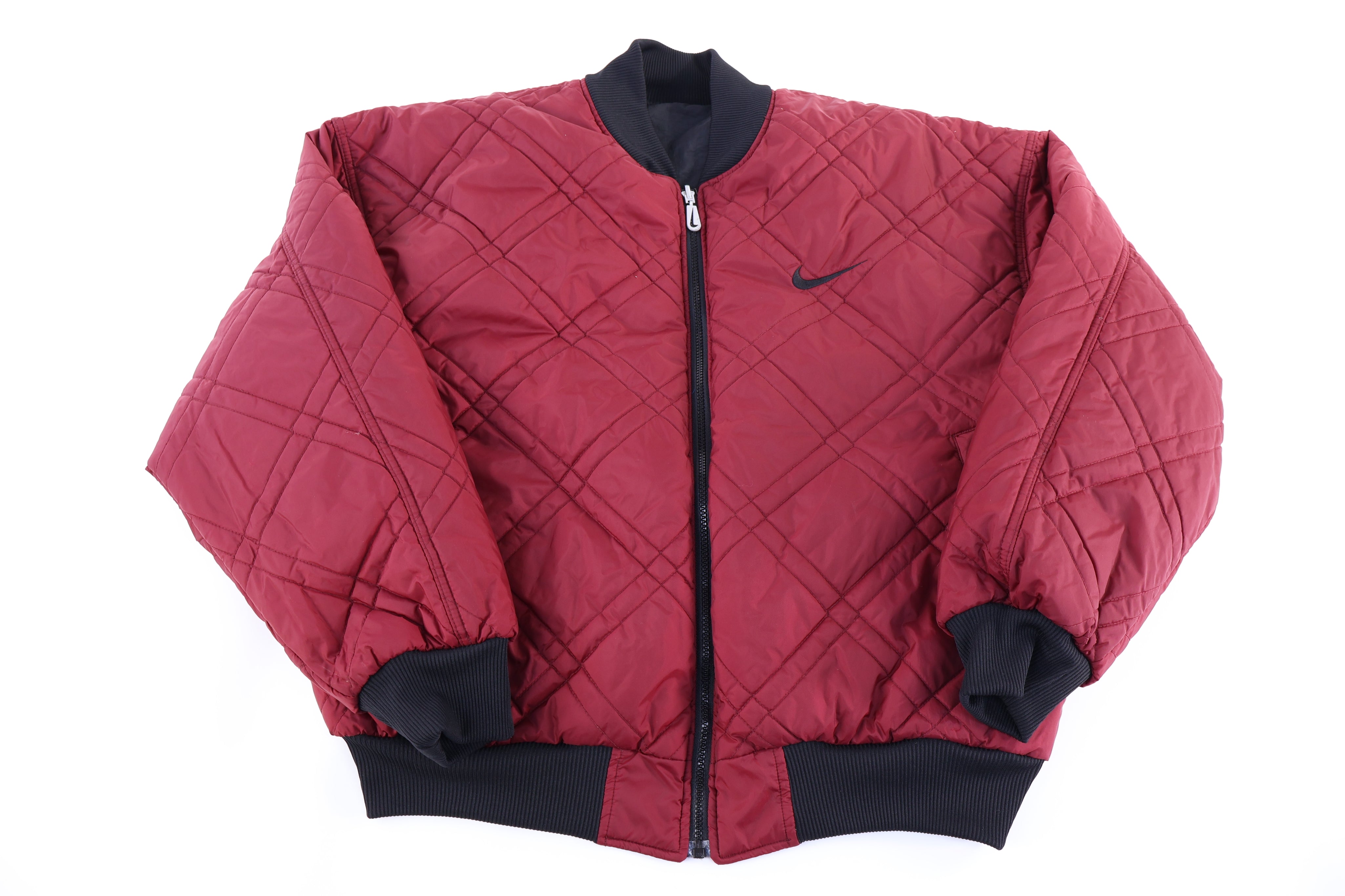 90's Nike Embroidered Logo Reversible Full Zip Jacket - Jacket - Thrifted Threads