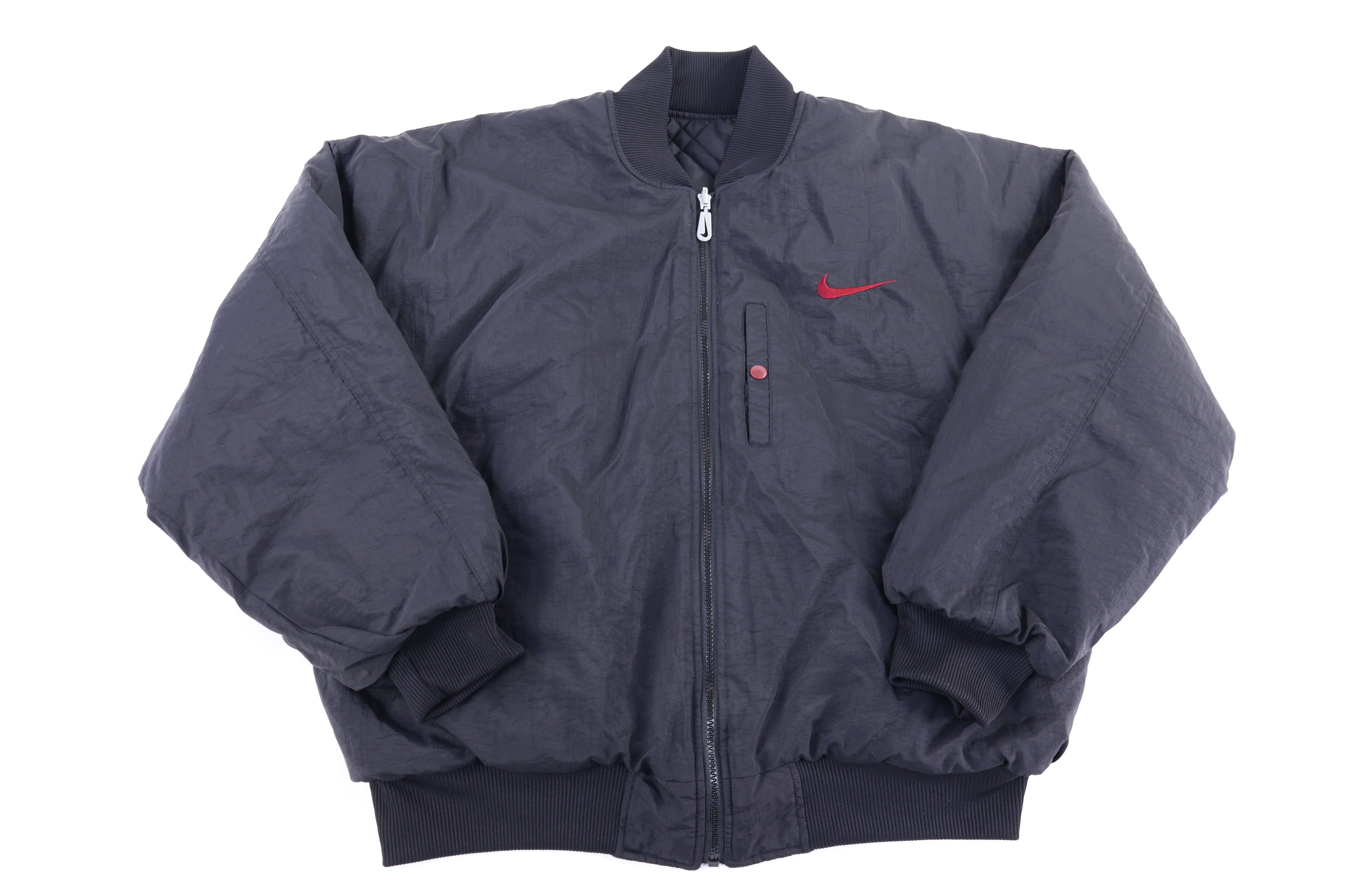 90's Nike Embroidered Logo Reversible Full Zip Jacket - Jacket - Thrifted Threads