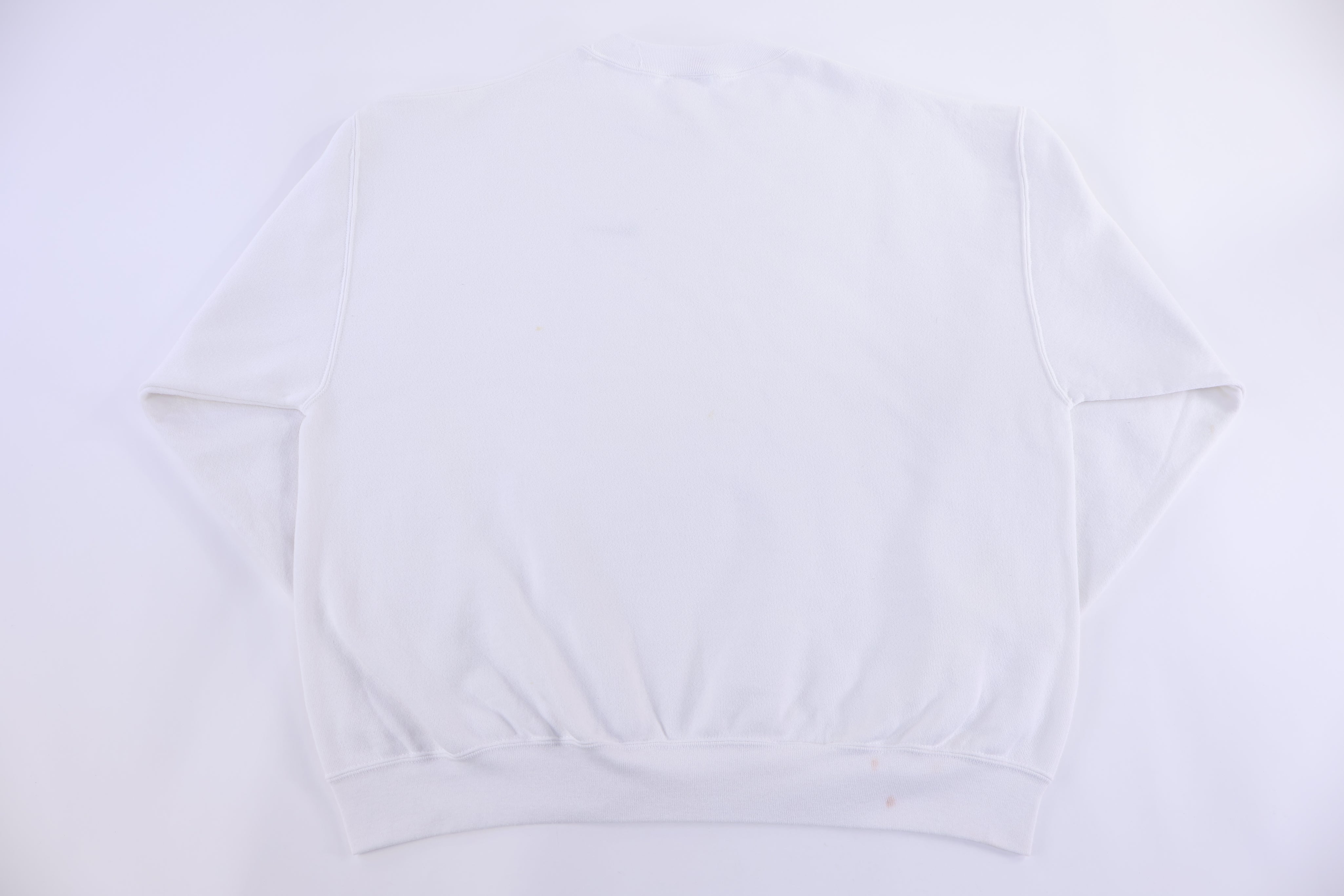90's Nike Embroidered Logo White Blank Sweatshirt - Sweatshirt - Thrifted Threads