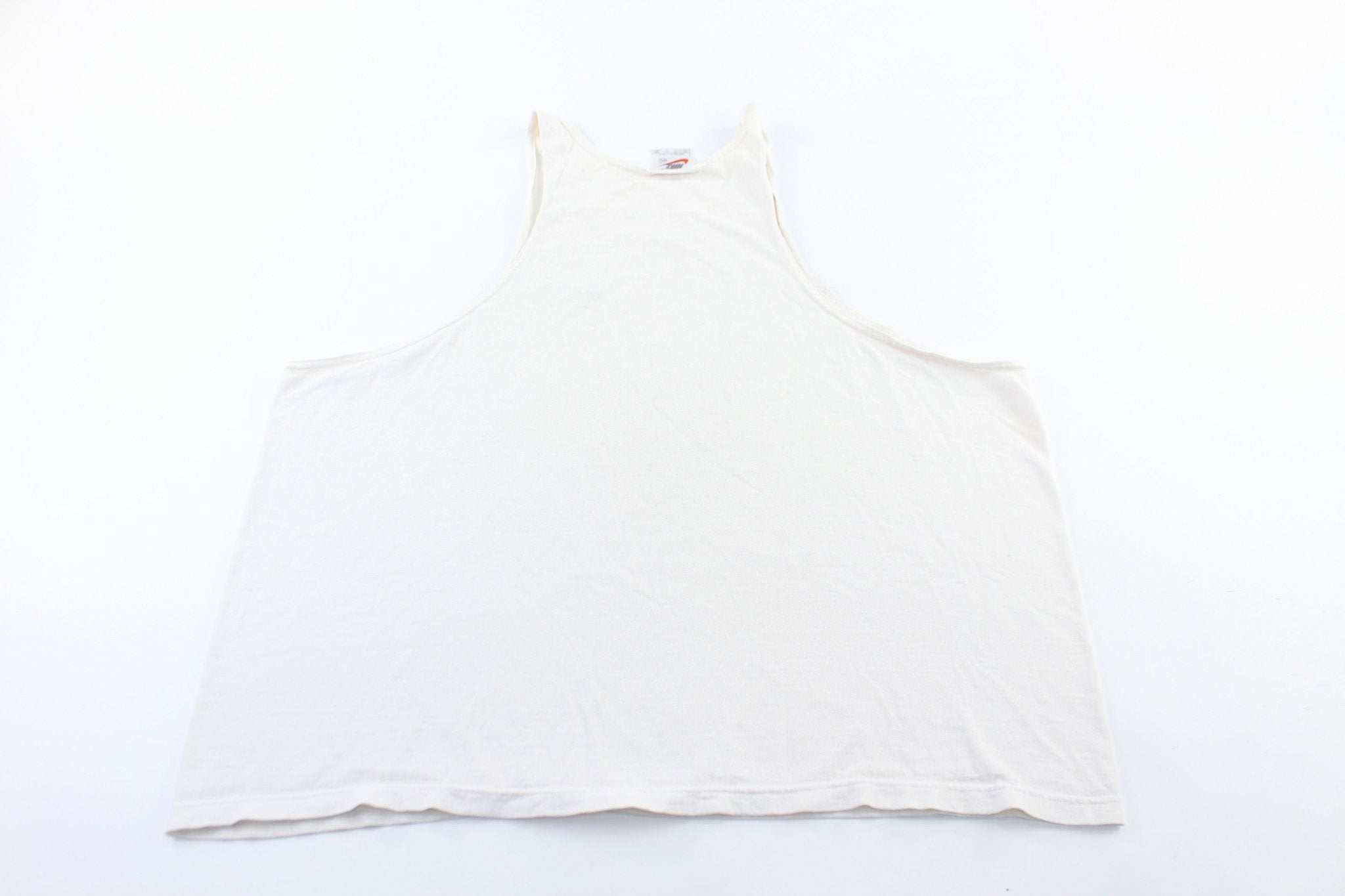90's Nike Embroidered Logo White Tank Top - ThriftedThreads.com