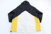 90's Nike Embroidered Logo Yellow, Black & White Parka Jacket - Jacket - Thrifted Threads