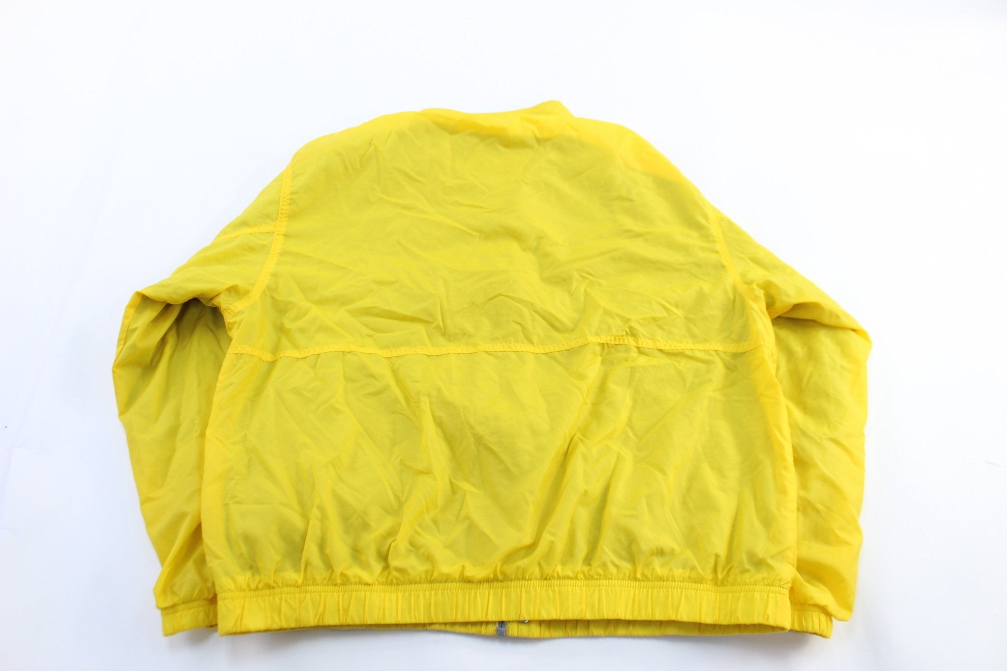 90's Nike Embroidered Logo Yellow Zip Up Jacket - ThriftedThreads.com