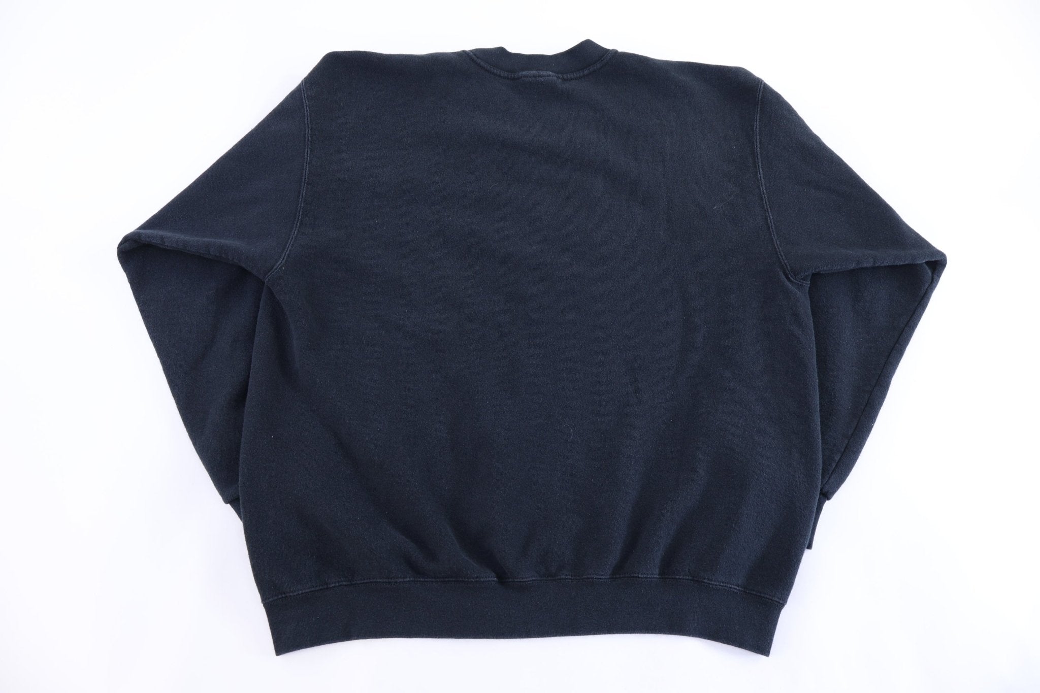 90's Nike Embroidered Swoosh Black Sweatshirt - Sweatshirt - Thrifted Threads