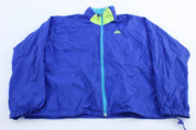 90's Nike Embroidered Swoosh Logo Blue Zip Up Jacket - Jackets - Thrifted Threads