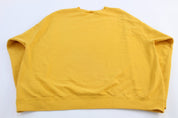 90's Nike Embroidered Swoosh Logo Yellow Sweatshirt - ThriftedThreads.com