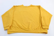 90's Nike Embroidered Swoosh Logo Yellow Sweatshirt - ThriftedThreads.com