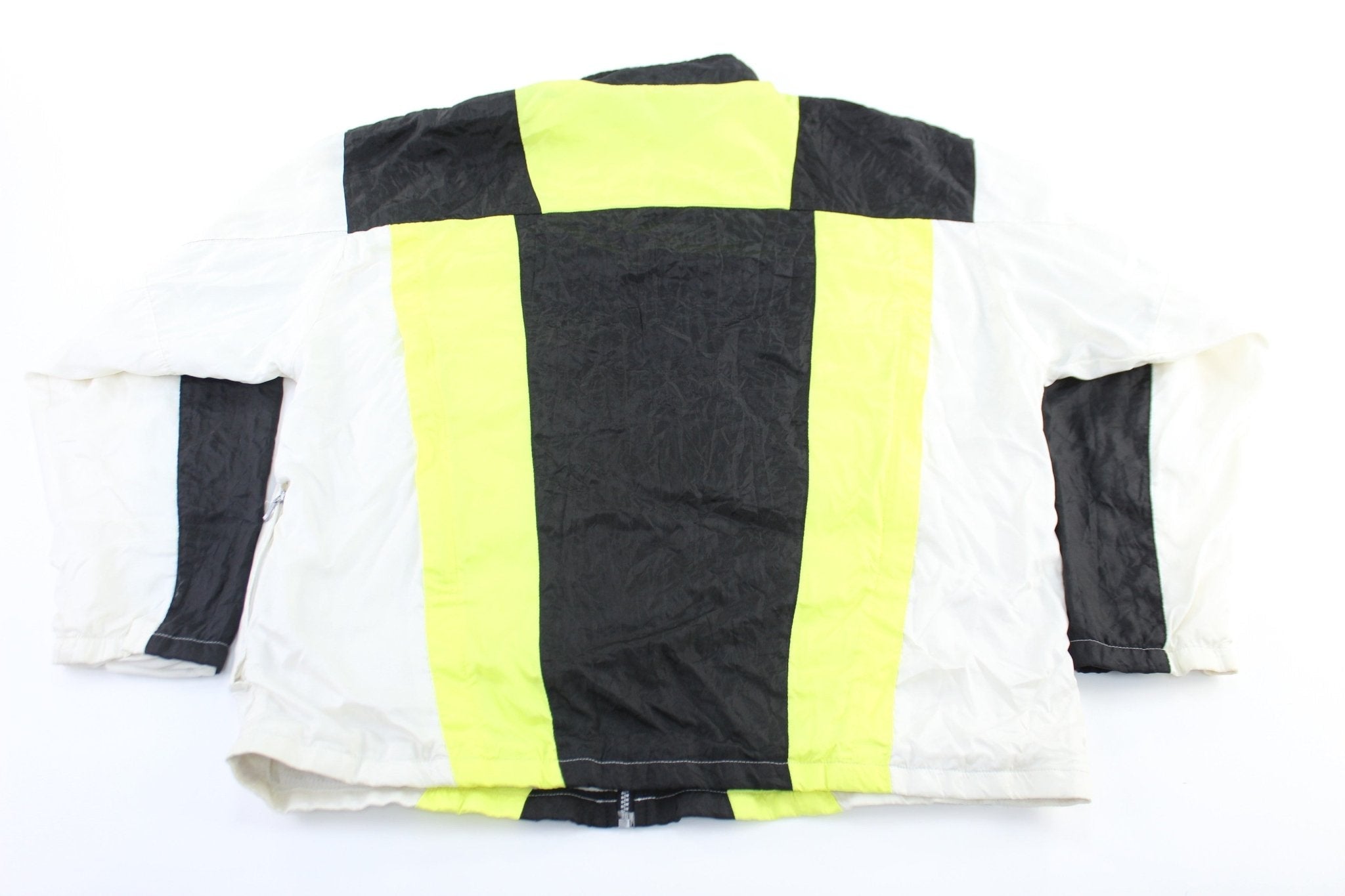 90's Nike International Embroidered Black, White, & Neon Zip Up Jacket - Jackets - Thrifted Threads