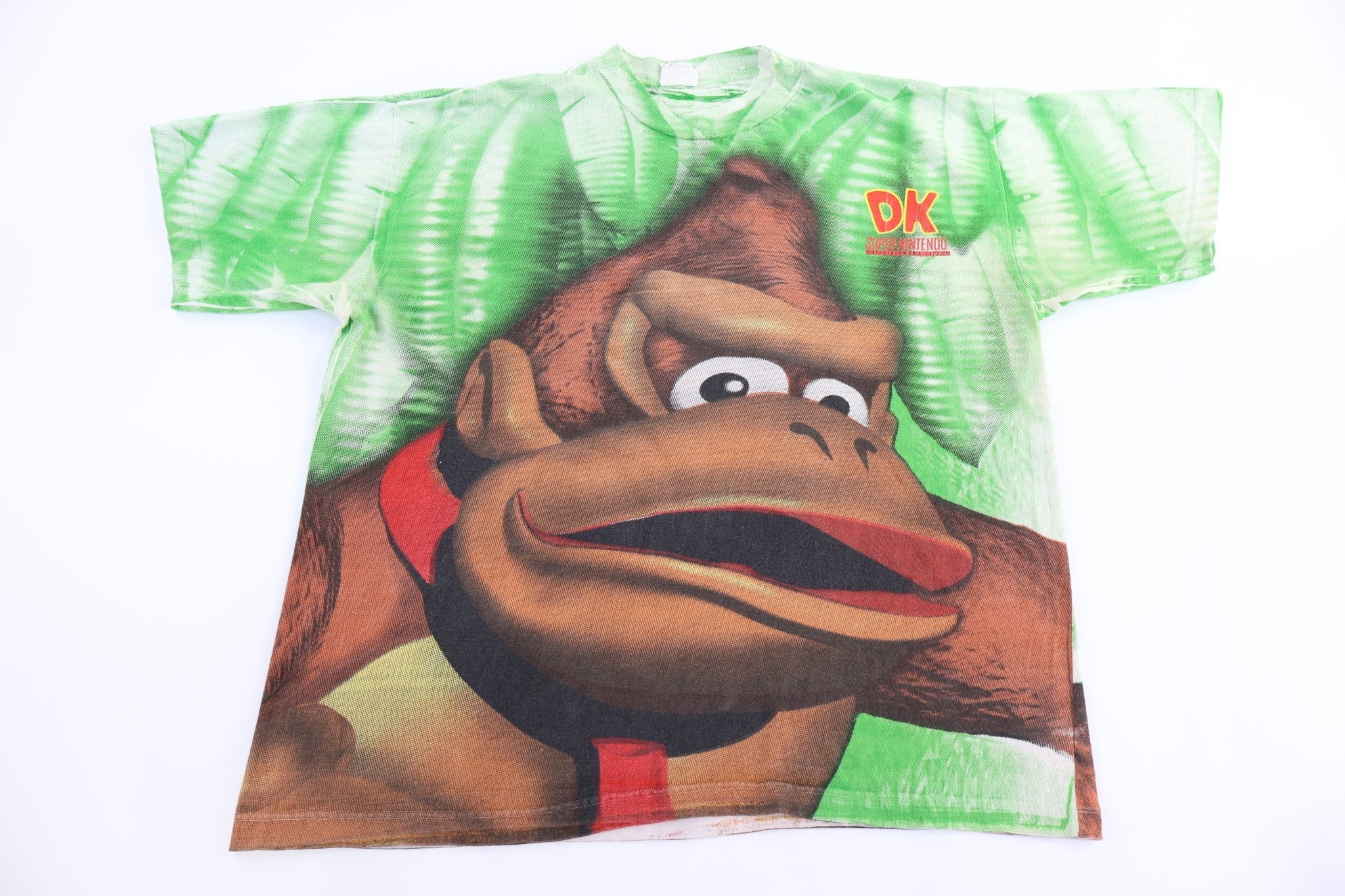 90's Nintendo Donkey Kong Country All Over Graphic T-shirt - Shirts & Tops - Thrifted Threads