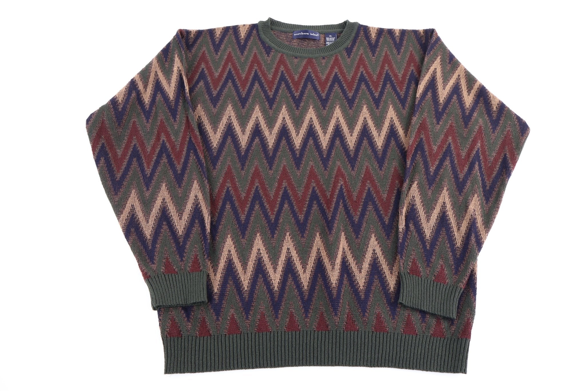 90's Northern Isles Multipattern Knit Sweater - Sweater - Thrifted Threads