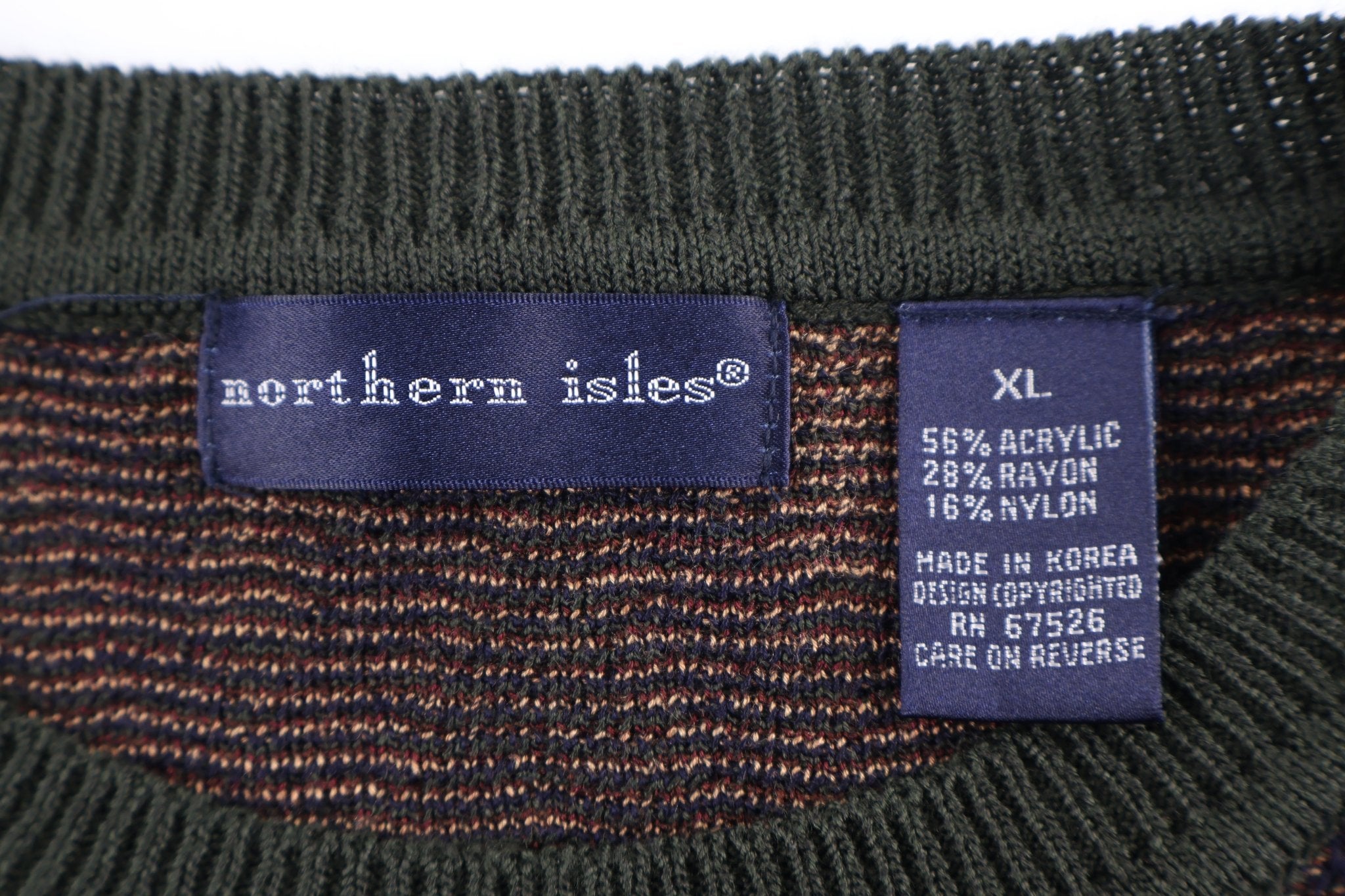 90's Northern Isles Multipattern Knit Sweater - Sweater - Thrifted Threads