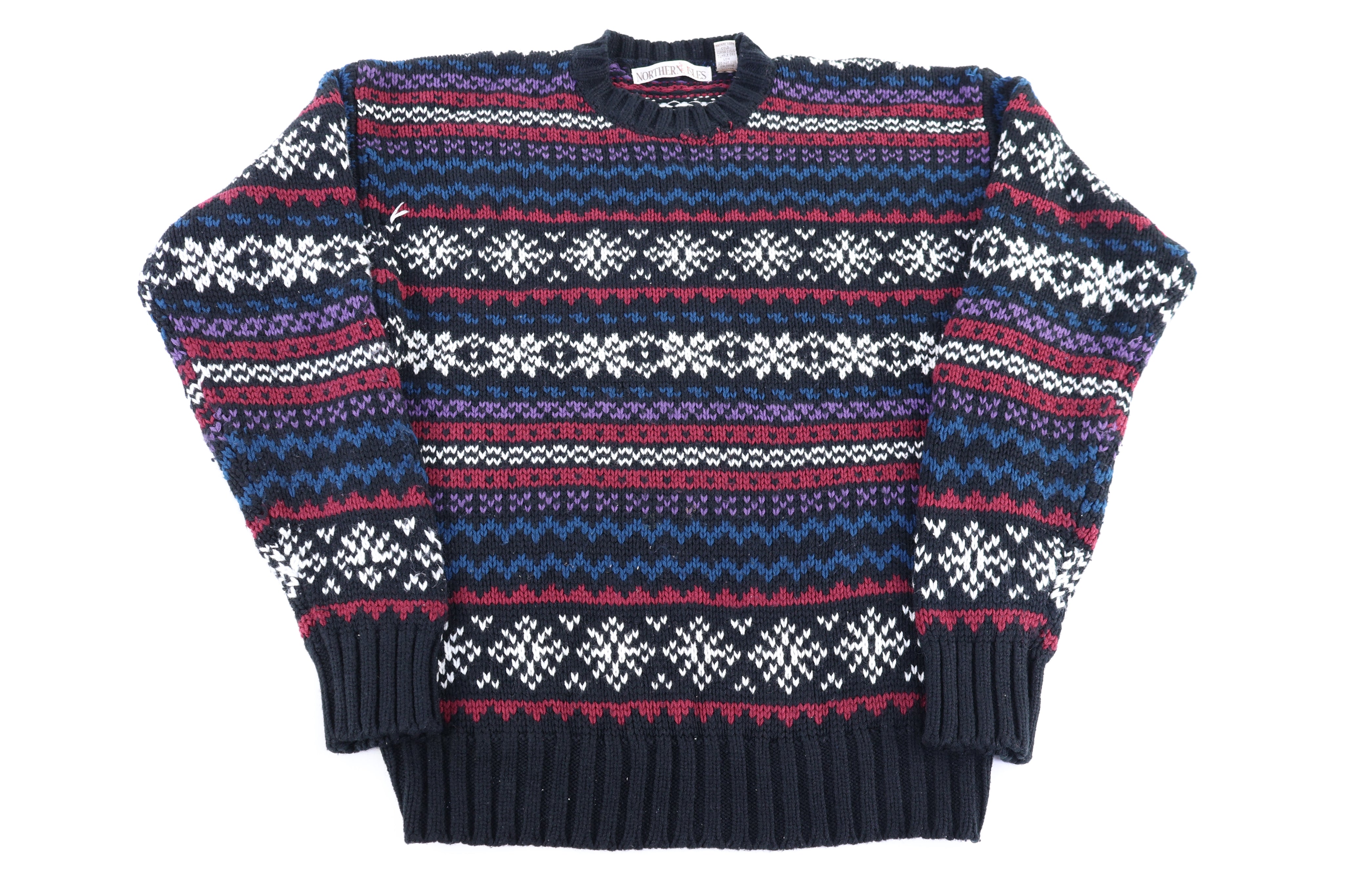 90's Northern Isles Multipattern Knit Sweater - Sweater - Thrifted Threads