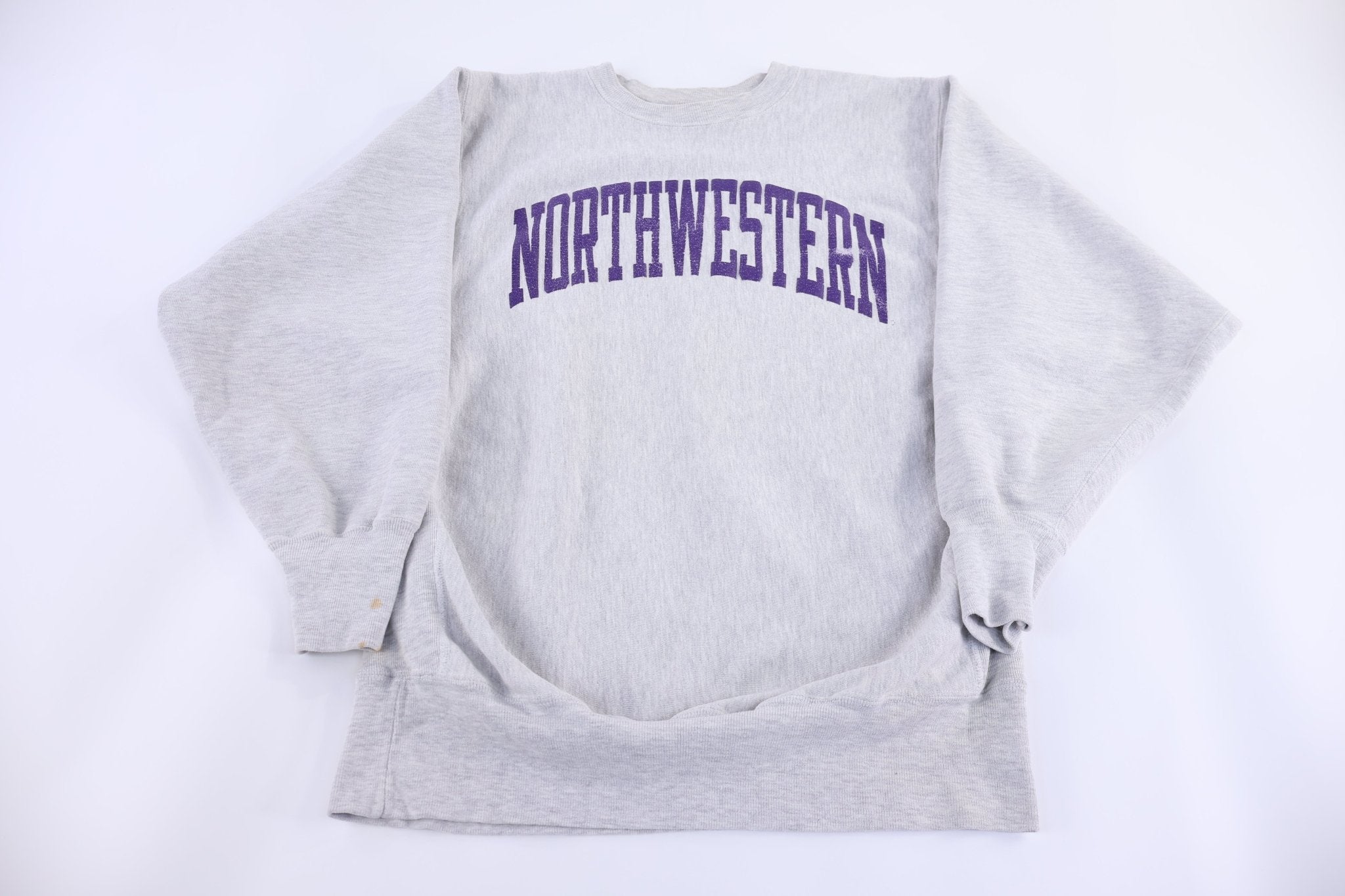 90's Northwestern University Reverse Weave Sweatshirt - Sweatshirt - Thrifted Threads