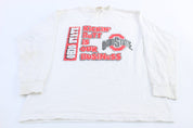 90's Ohio State University Kickin' Butt Is Our Business LS T-Shirt - ThriftedThreads.com