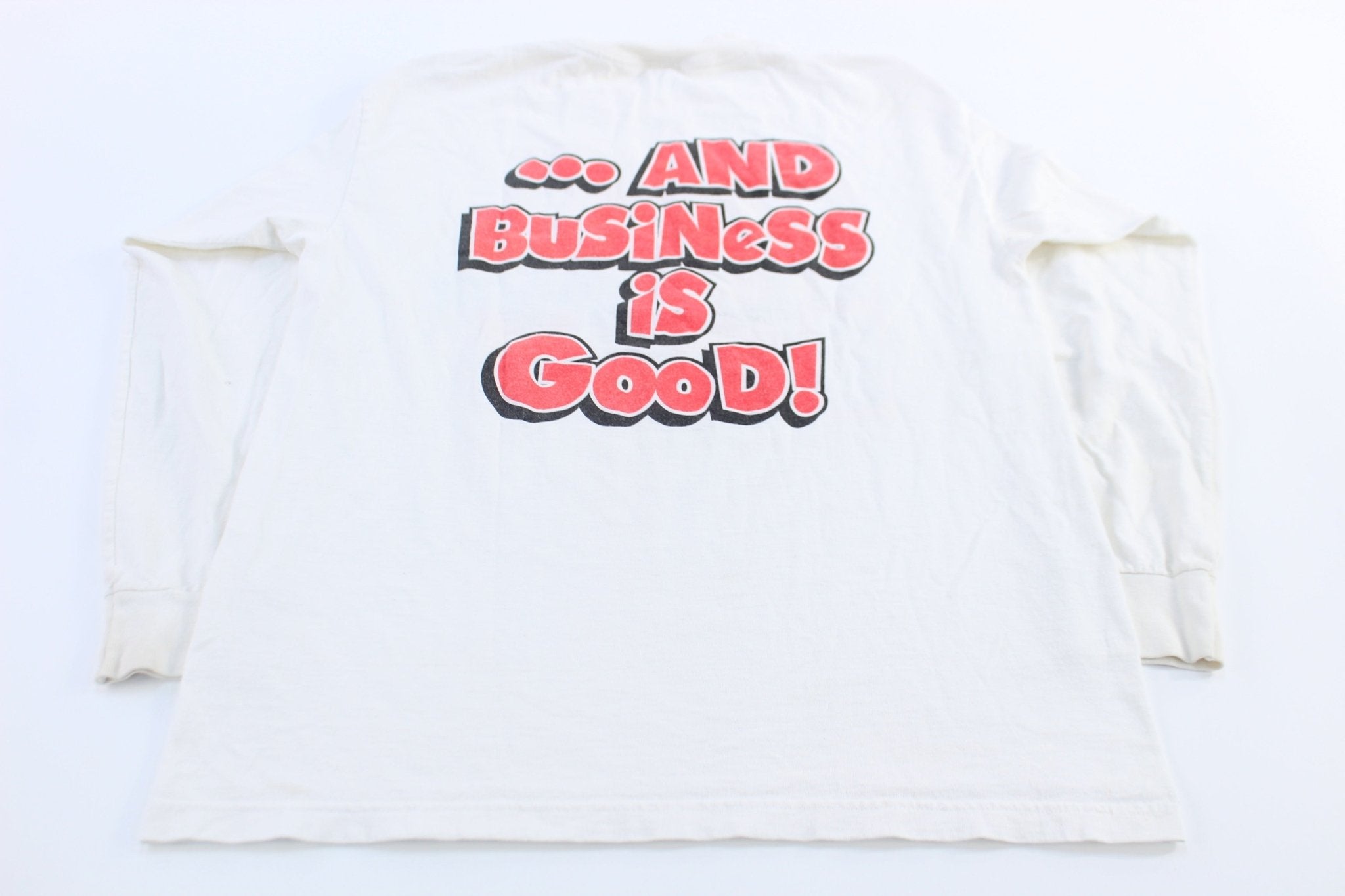 90's Ohio State University Kickin' Butt Is Our Business LS T-Shirt - ThriftedThreads.com