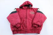 90's Oklahoma University Embroidered Logo 7 Zip Up Jacket - ThriftedThreads.com