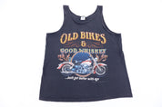 90's Old Bikes & Good Whiskey Tank Top - Shirts & Tops - Thrifted Threads