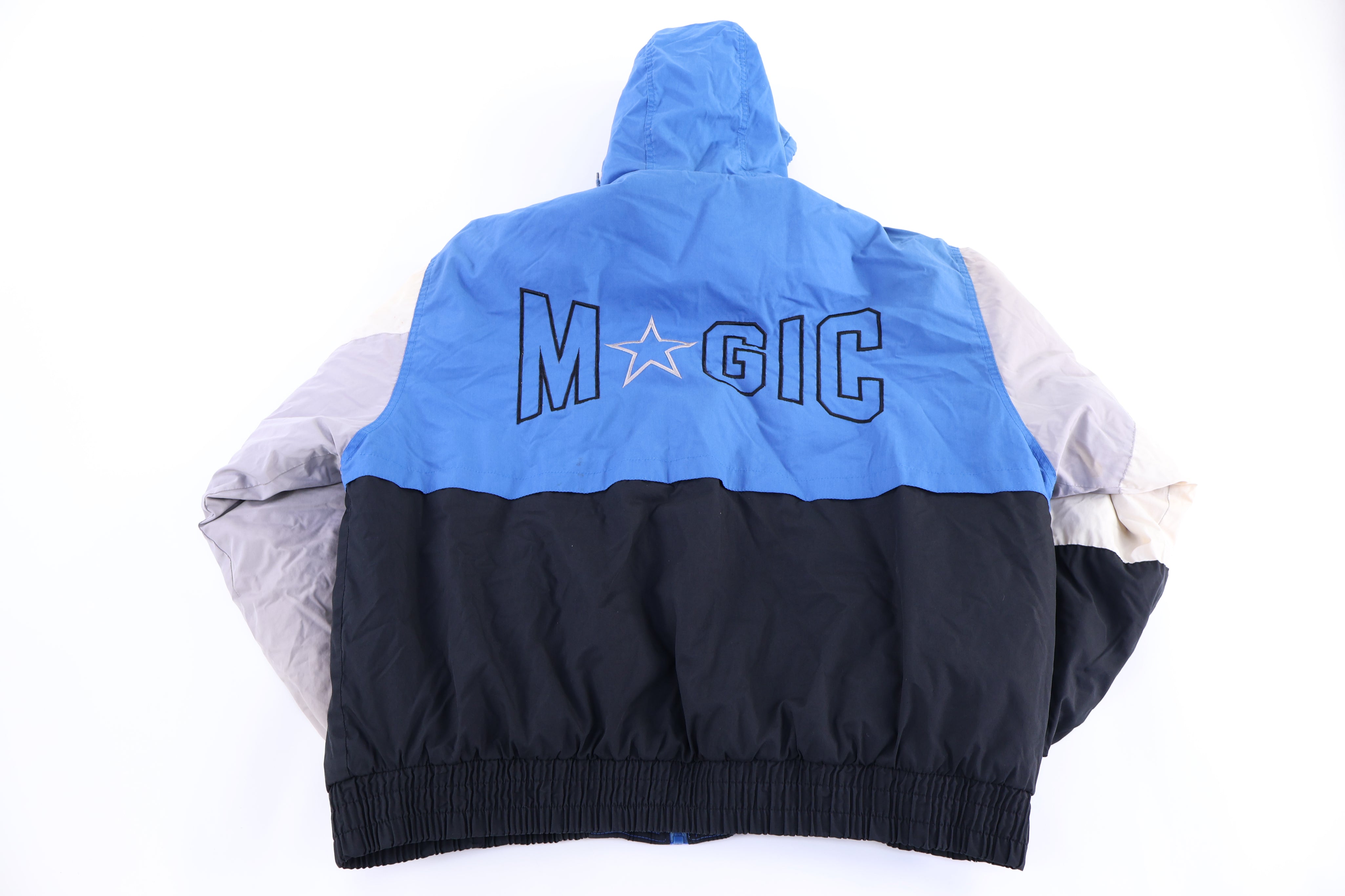 90's Orlando Magic Basketball Full Zip Puffer Jacket - Jacket - Thrifted Threads