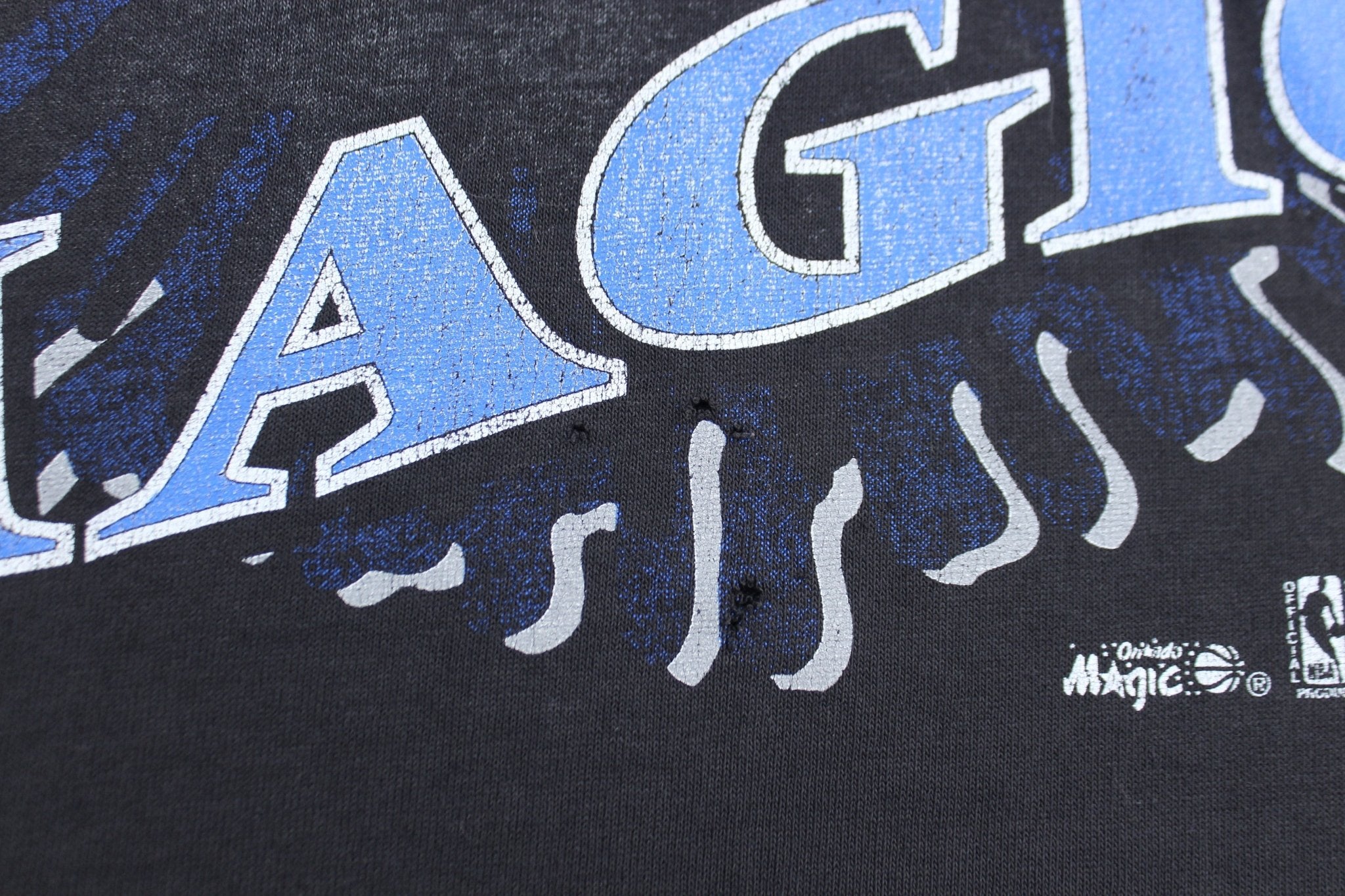 90's Orlando Magic Basketball Striped T-Shirt - ThriftedThreads.com