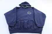 90's Penn State University Embroidered Blue Pullover Hoodie - ThriftedThreads.com