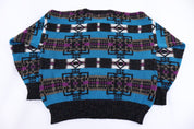 90's Penn's Landing Multipattern Knit Sweater - Sweater - Thrifted Threads
