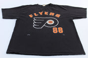 90's Philadelphia Flyers Eric Lindros Nutmeg Jersey T-Shirt - ThriftedThreads.com