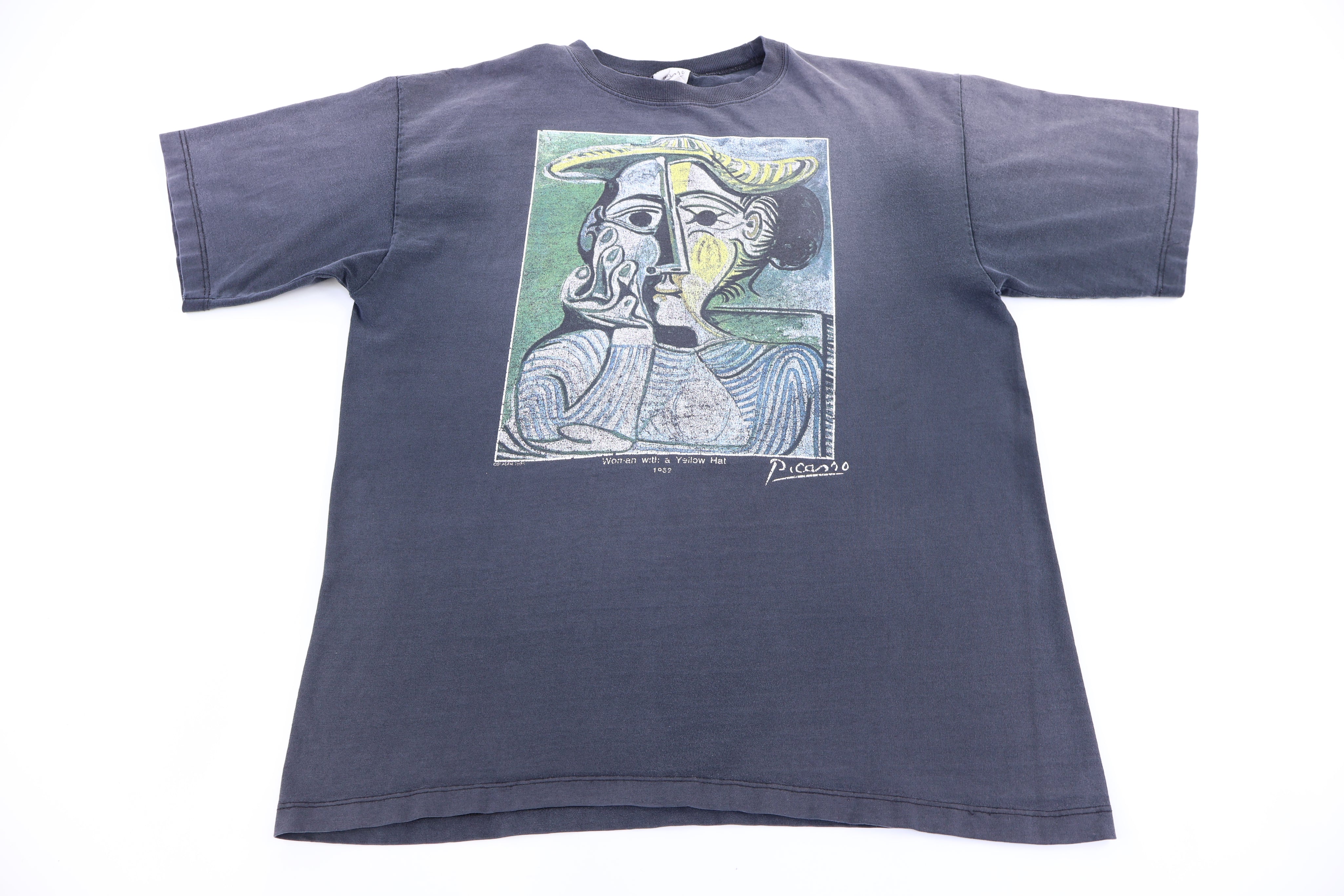 90's Picasso Woman With A Yellow Hat T-shirt - Shirts & Tops - Thrifted Threads