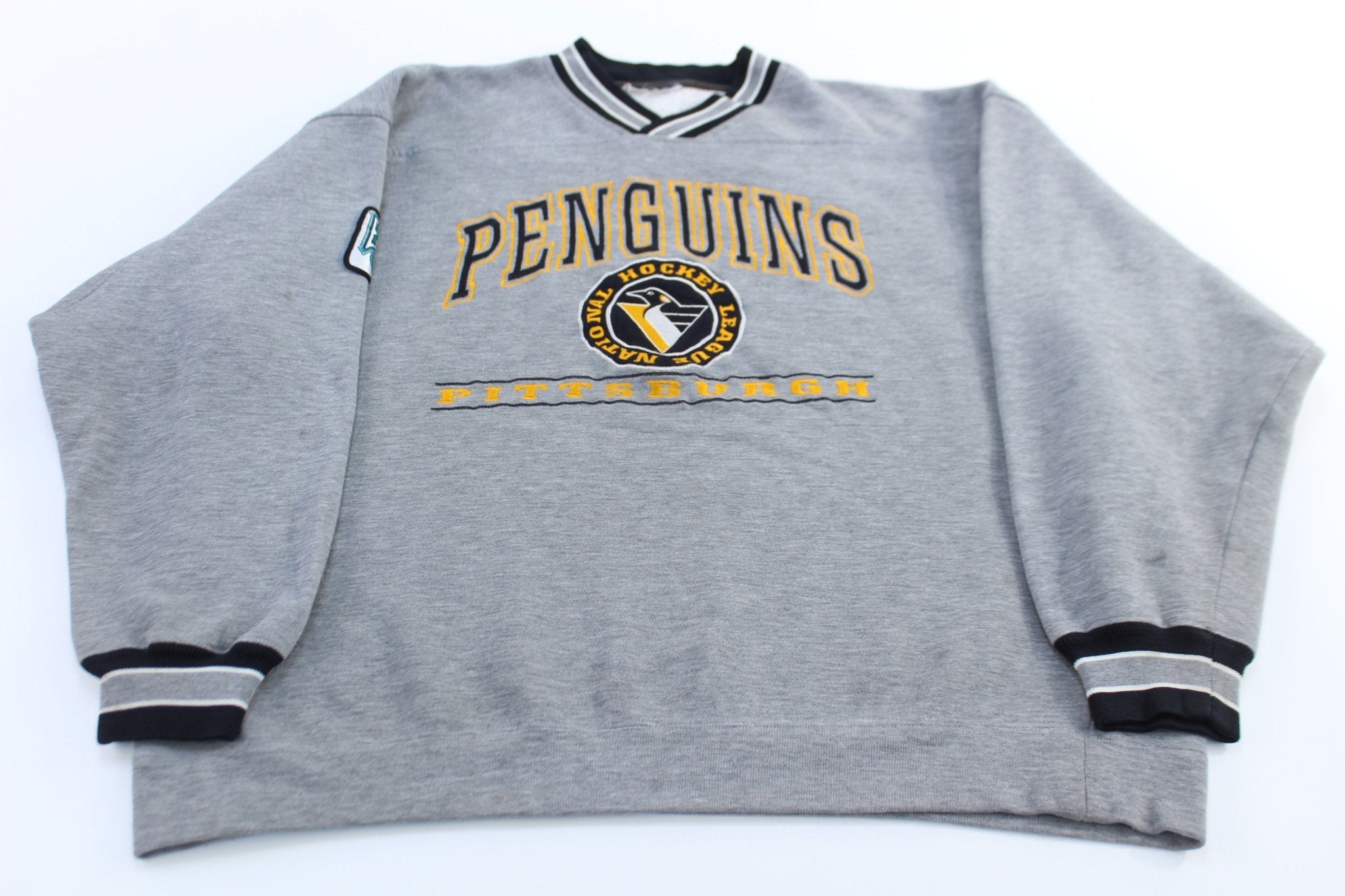 90's Pittsburgh Penguins Hockey Embroidered Lee Sport Sweatshirt - ThriftedThreads.com