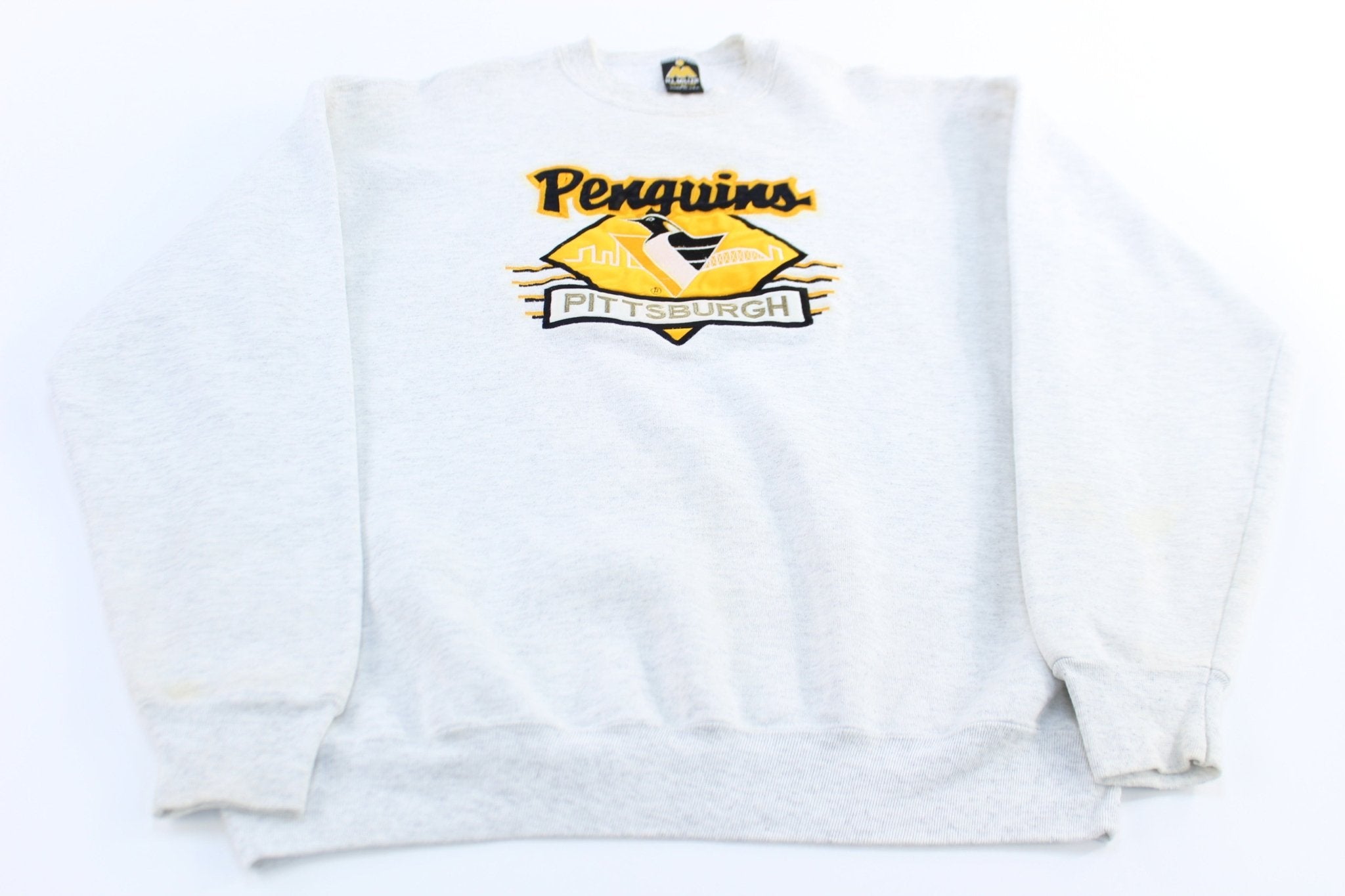 90's Pittsburgh Penguins Hockey Embroidered Sweatshirt - ThriftedThreads.com
