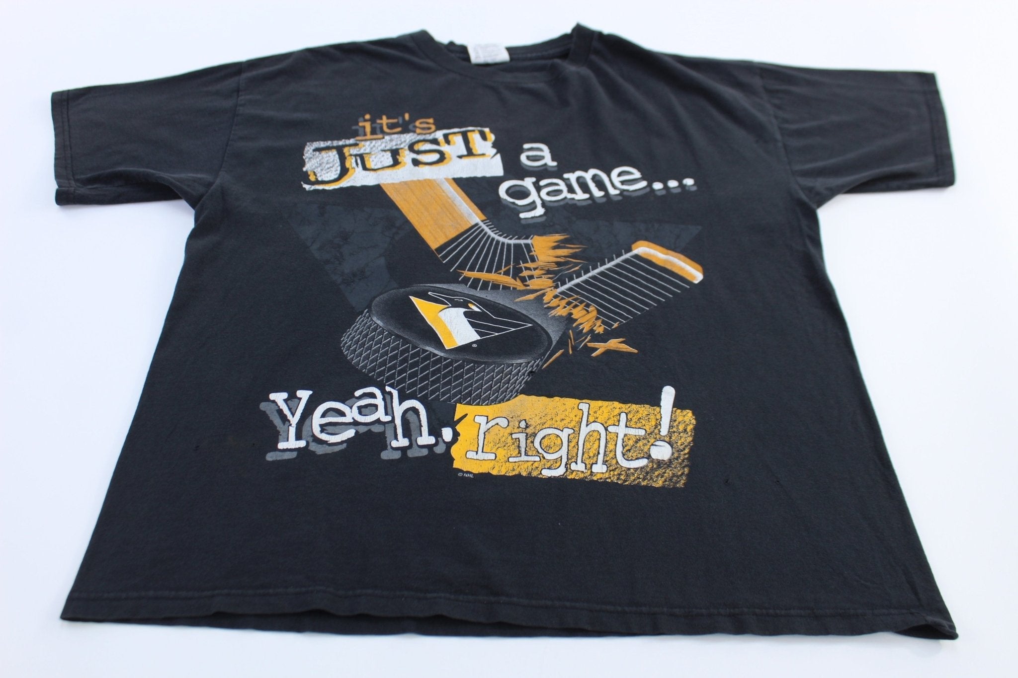 90's Pittsburgh Penguins Hockey "It's Just A Game" T-shirt - Shirts & Tops - Thrifted Threads