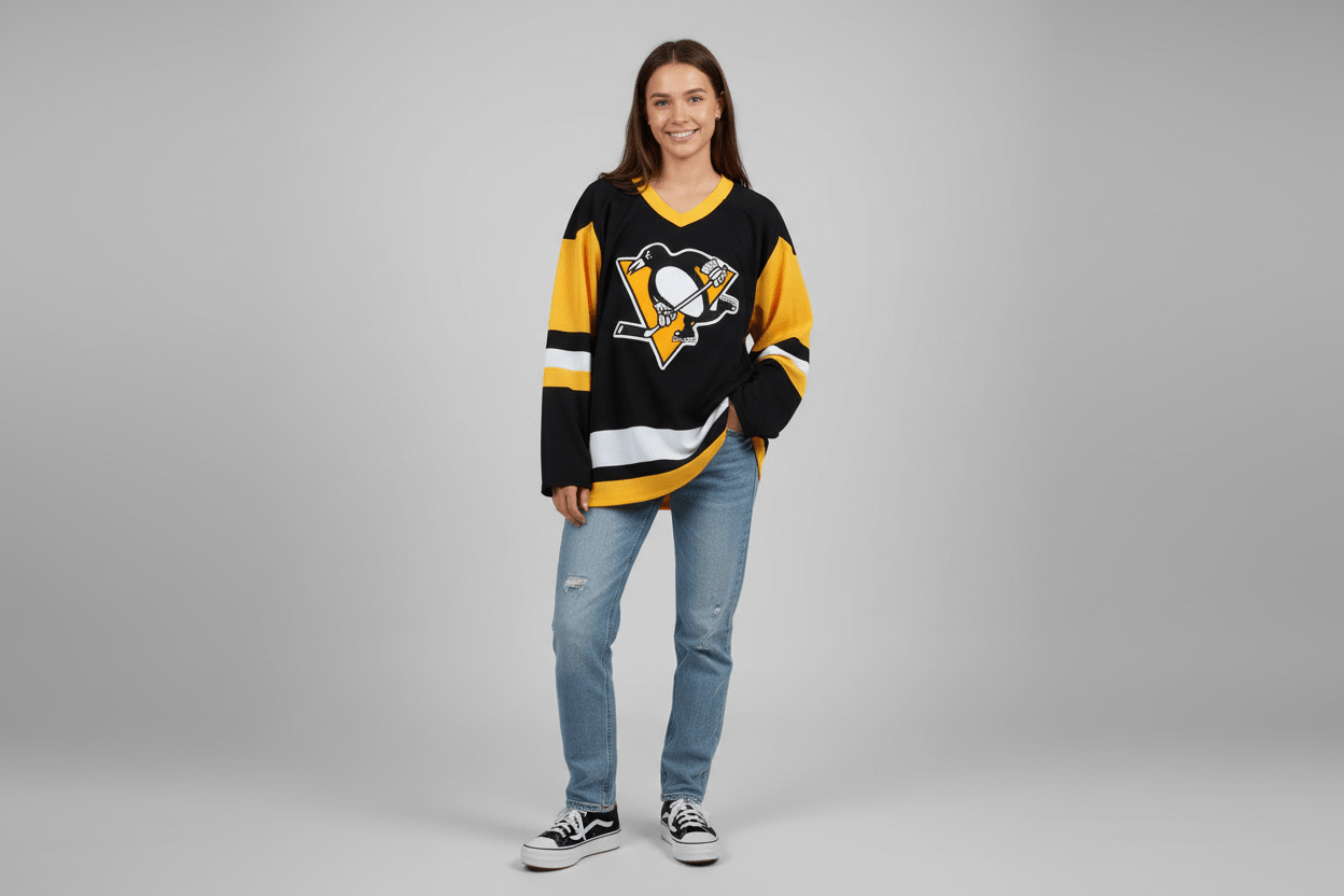 90's Pittsburgh Penguins Hockey Jersey - ThriftedThreads.com
