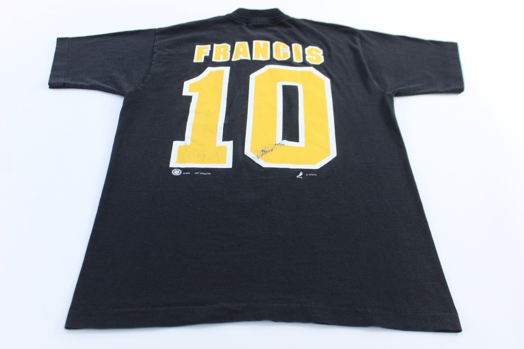 90's Pittsburgh Penguins Hockey Ron Francis Jersey T-Shirt - ThriftedThreads.com