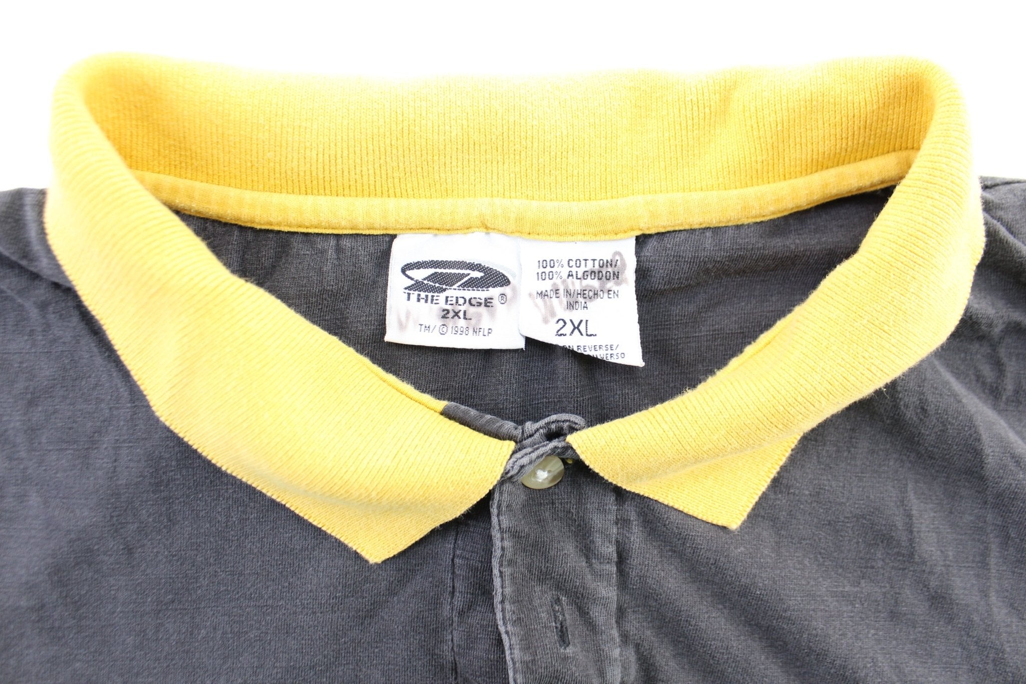 90's Pittsburgh Steelers Embroidered Button Up Polo - ThriftedThreads.com
