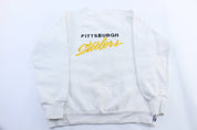 90's Pittsburgh Steelers Embroidered Logo 7 Sweatshirt - ThriftedThreads.com