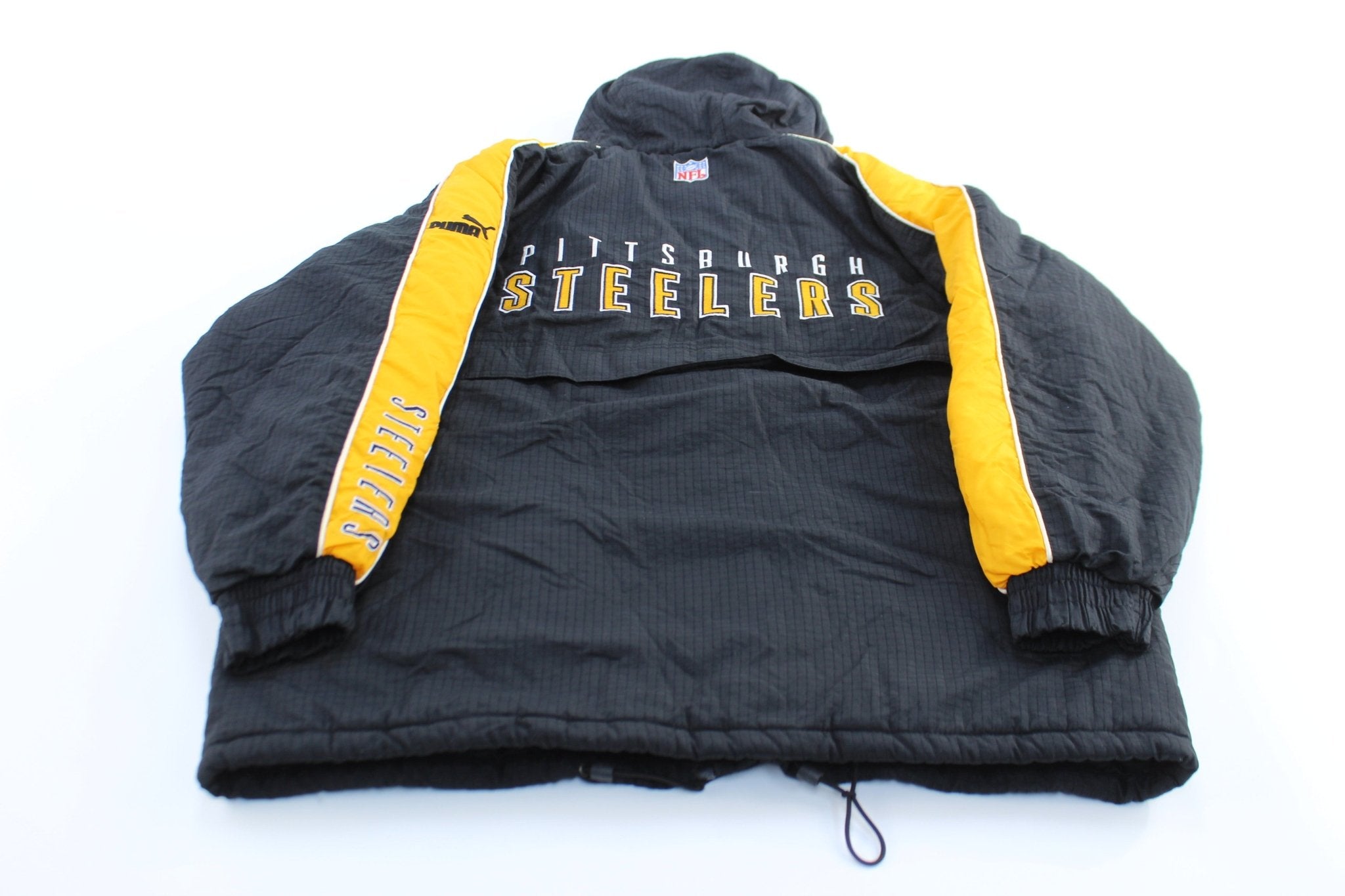 90's Pittsburgh Steelers Embroidered Puma Zip Up Jacket - ThriftedThreads.com
