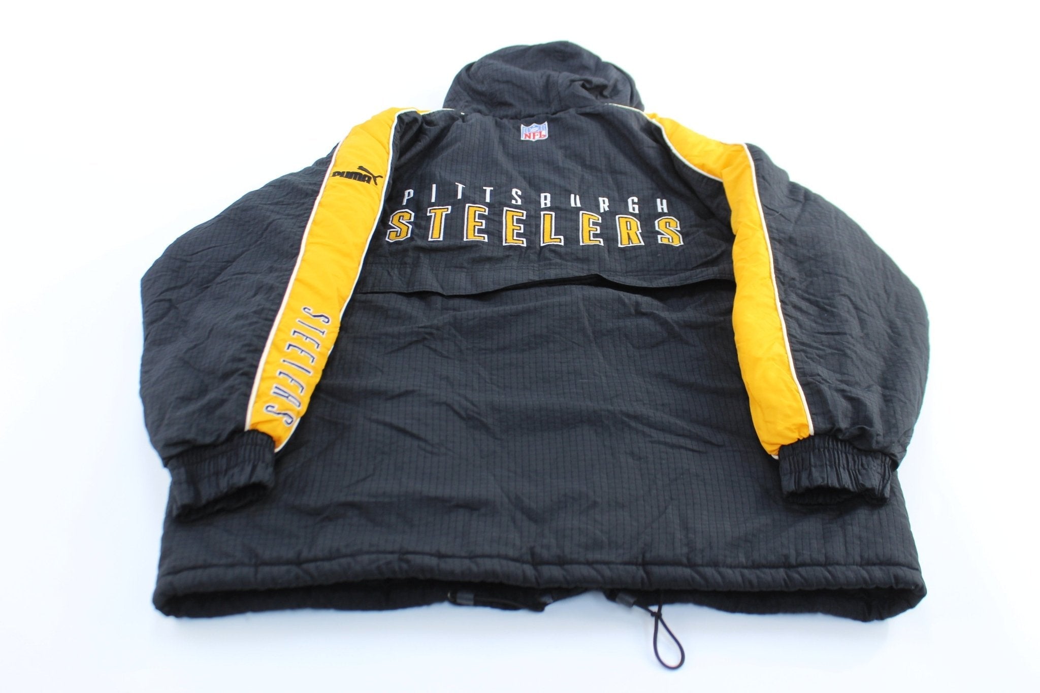 90's Pittsburgh Steelers Embroidered Puma Zip Up Jacket - Jacket - Thrifted Threads