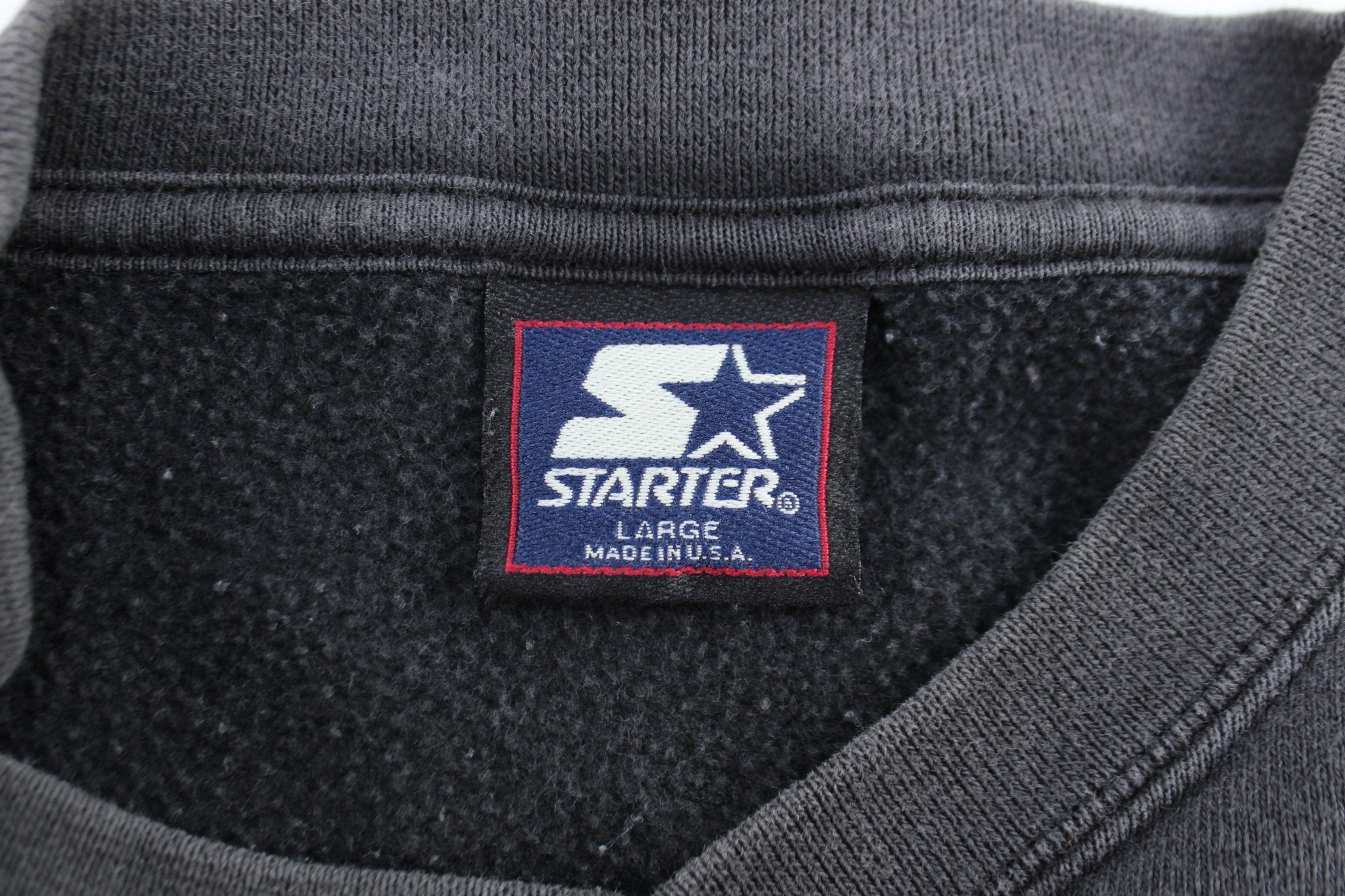 90's Pittsburgh Steelers Football Starter Black Sweatshirt - ThriftedThreads.com
