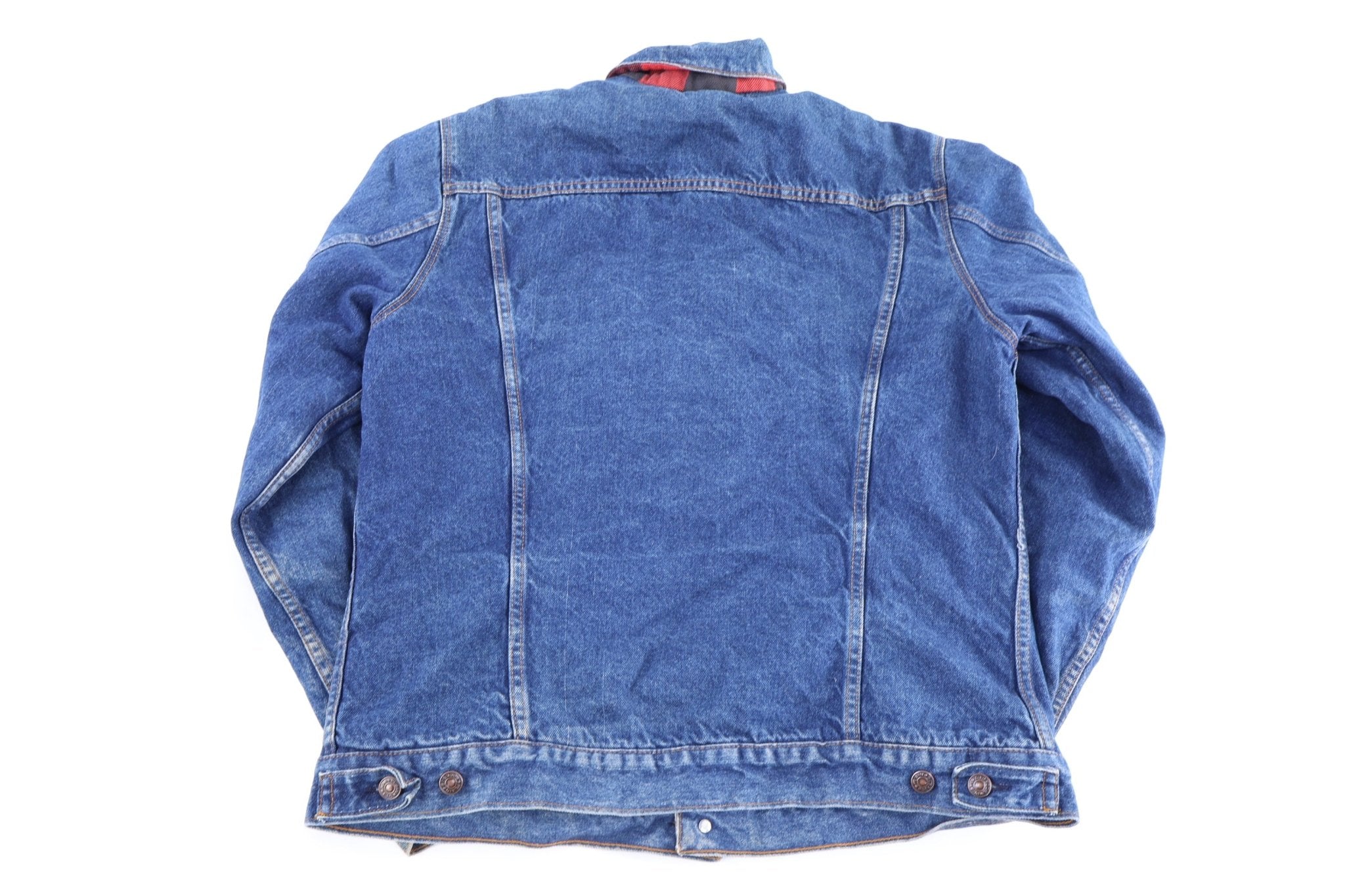 90's Plain Pockets Medium Wash Denim Jacket - Jacket - Thrifted Threads