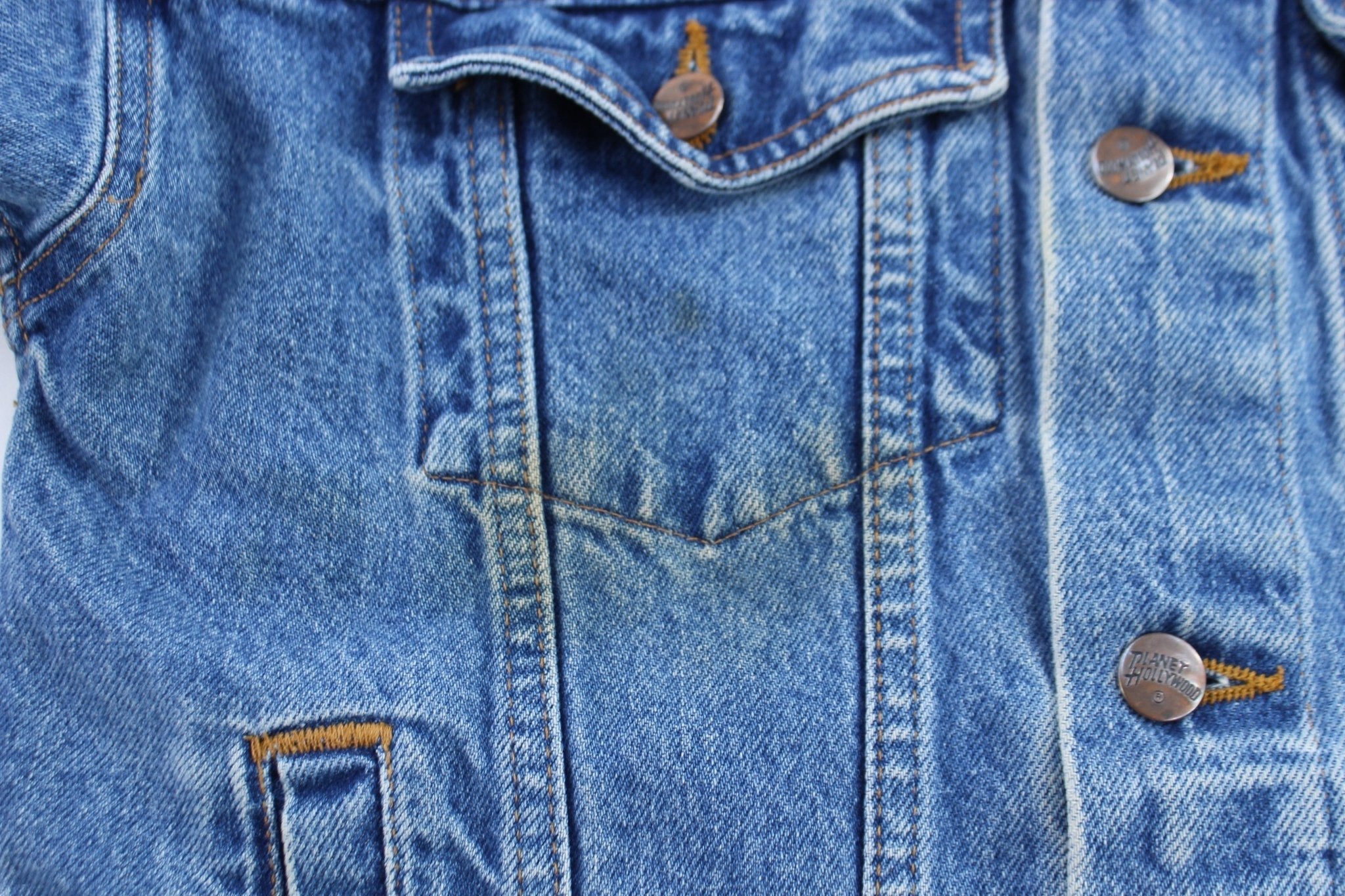 90's Planet Hollywood Acapulco Denim Jacket - Jacket - Thrifted Threads