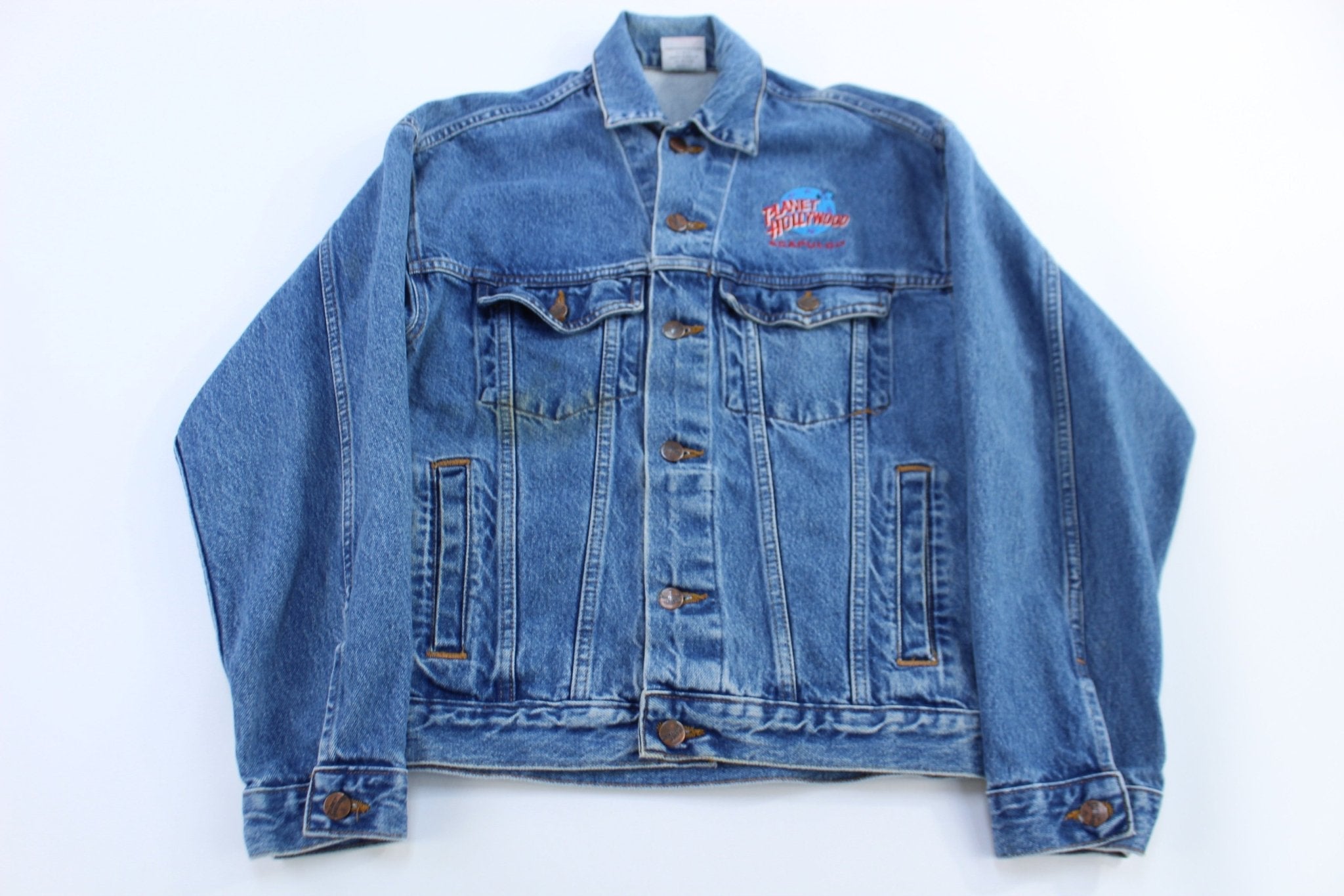 90's Planet Hollywood Acapulco Denim Jacket - Jacket - Thrifted Threads