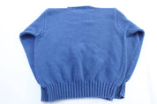 90's Polo by Ralph Lauren Blue Knit Sweater - ThriftedThreads.com