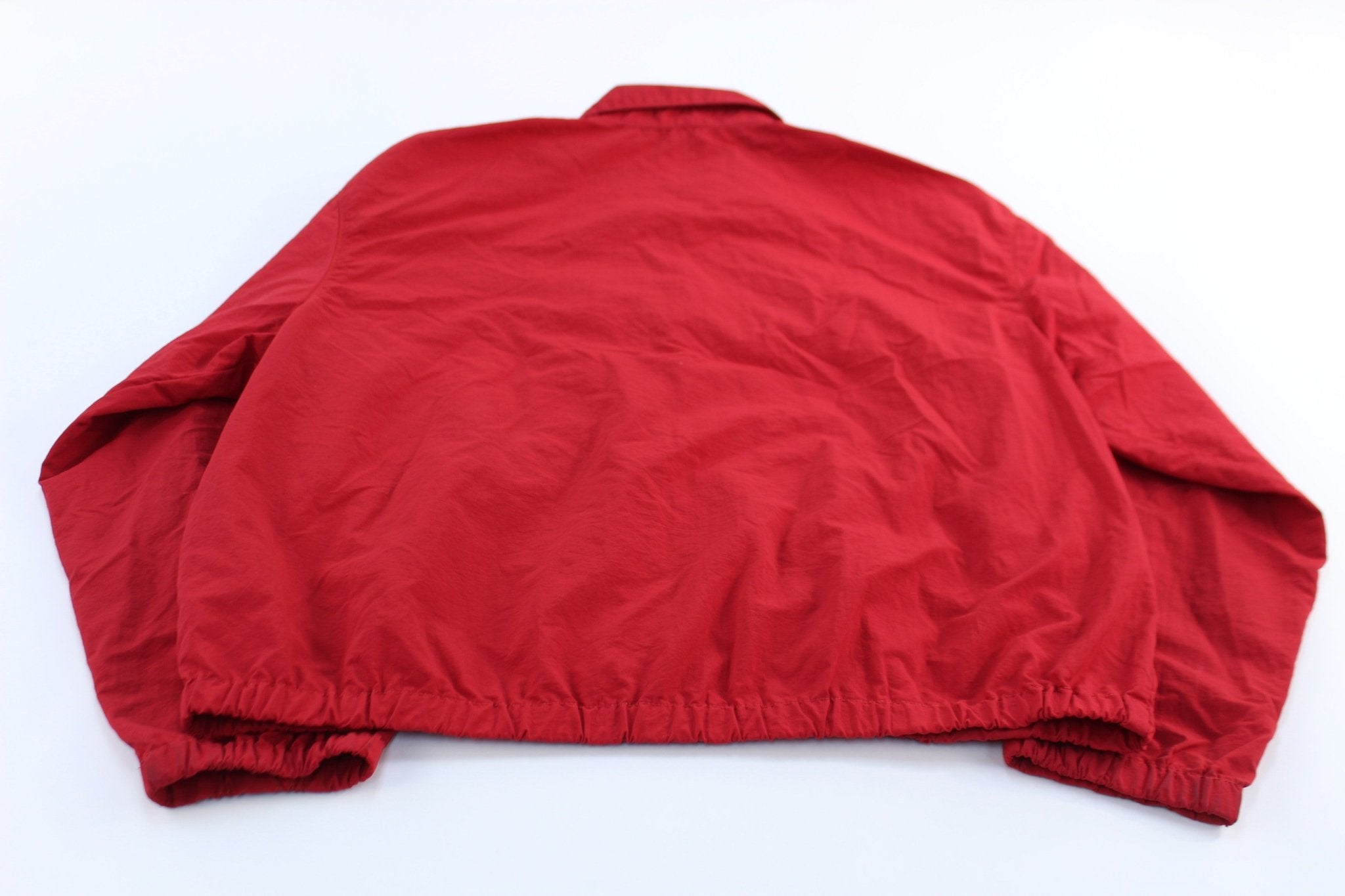 90's Polo by Ralph Lauren Embroidered Golf Logo Red Zip Up Jacket - ThriftedThreads.com