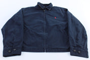 90’s Polo by Ralph Lauren Embroidered Logo Blue Zip Up Jacket - ThriftedThreads.com