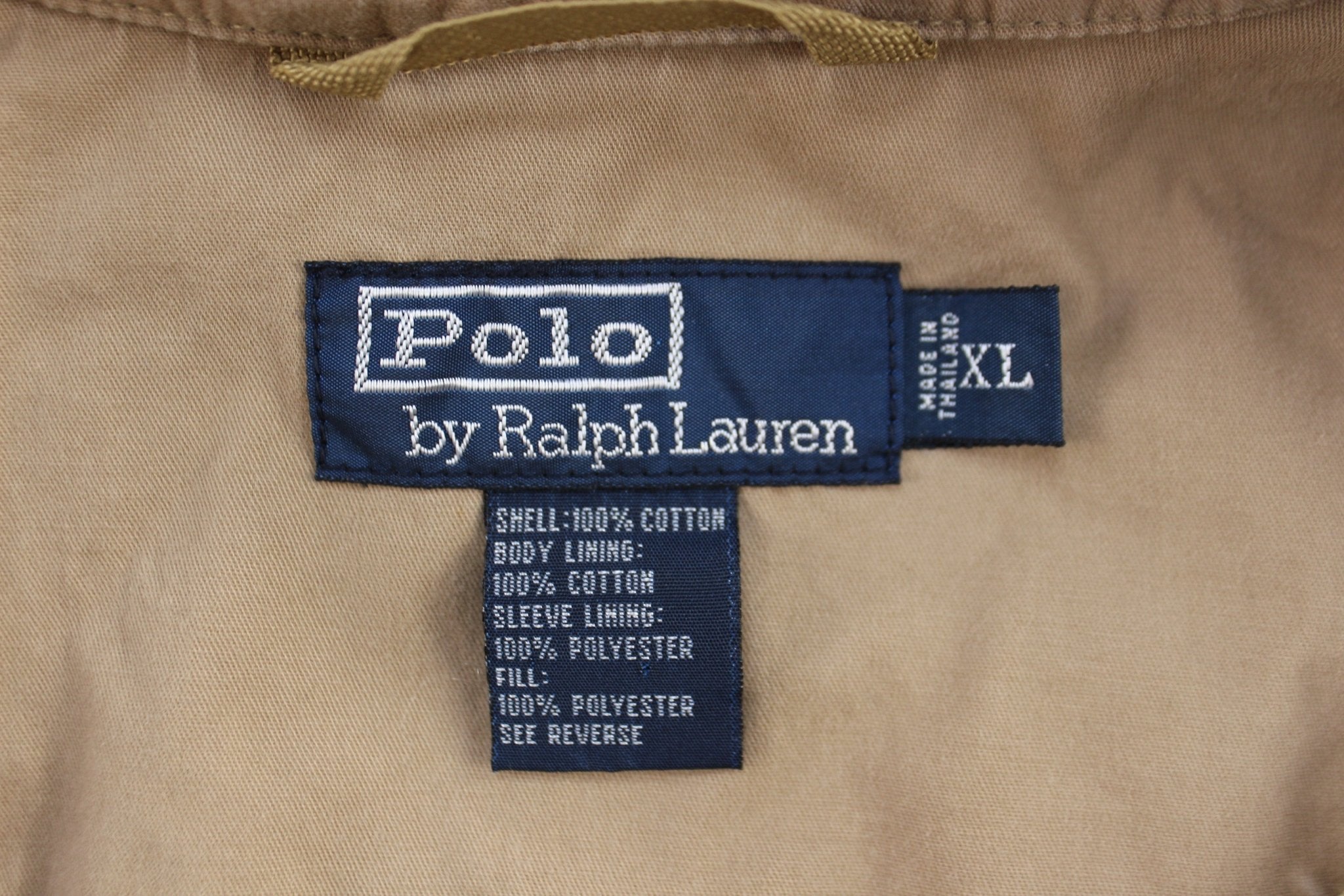 90's Polo by Ralph Lauren Tan Coat - ThriftedThreads.com