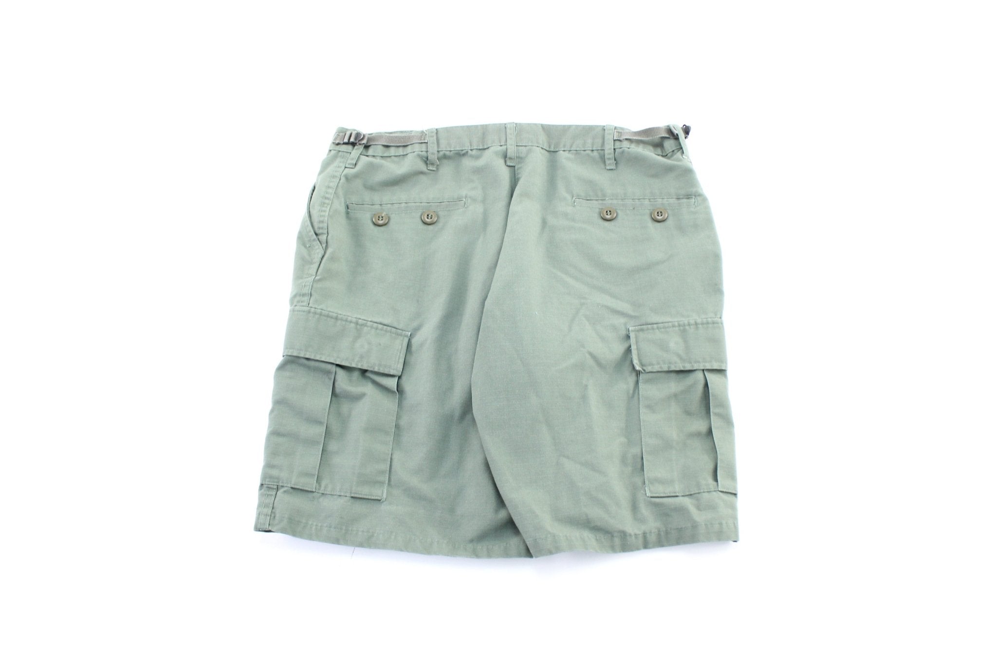 90's Popper Public Safety Green Cargo Shorts - ThriftedThreads.com
