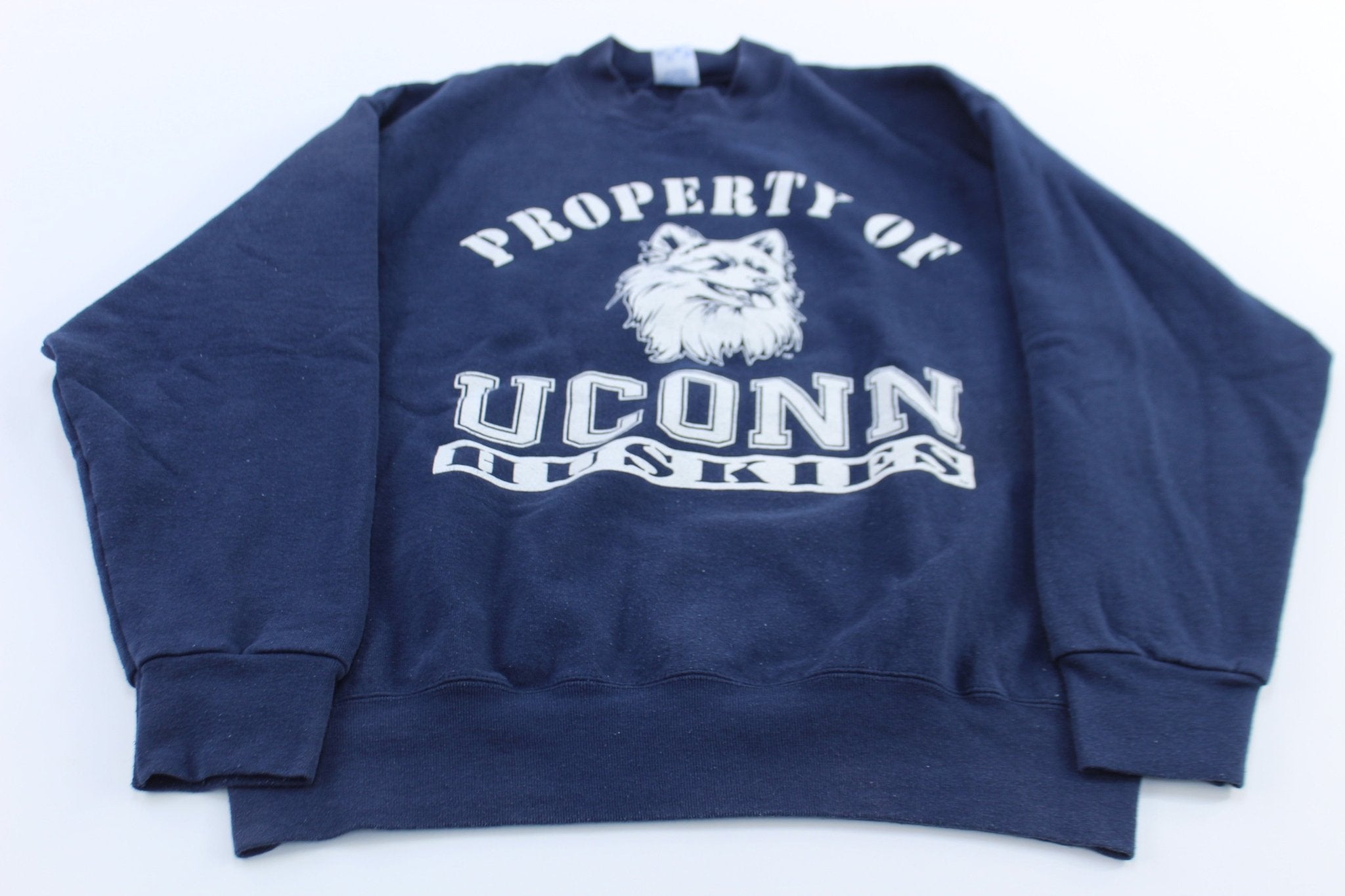 90's Property of UConn Huskies Salem Sportswear Sweatshirt - ThriftedThreads.com