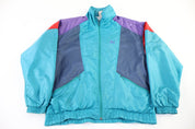 90's Puma Multicolor Full Zip Windbreaker - Jacket - Thrifted Threads