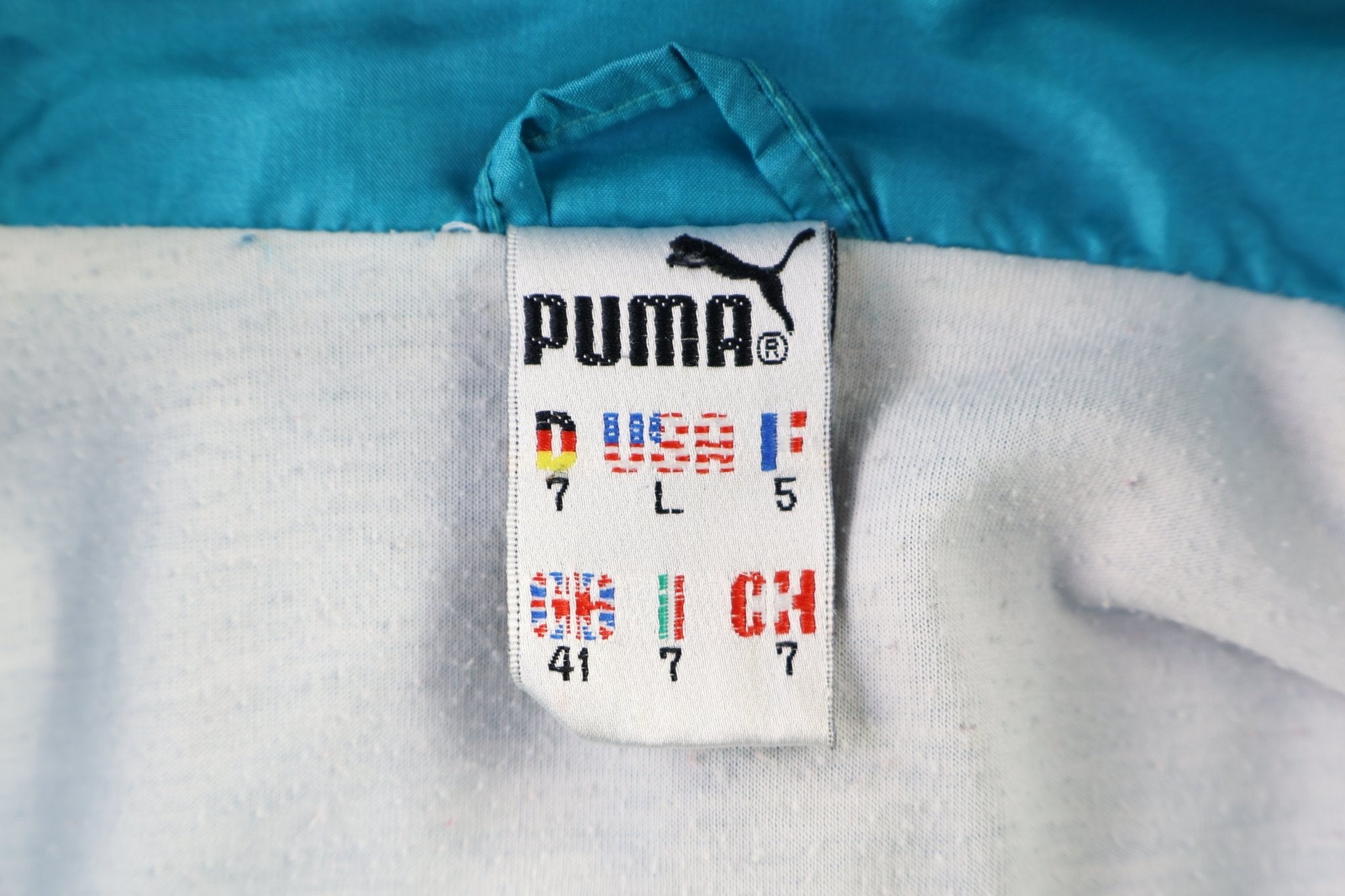 90's Puma Multicolor Full Zip Windbreaker - Jacket - Thrifted Threads