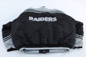 90's Raiders Football Embroidered Starter Bomber Jacket - ThriftedThreads.com