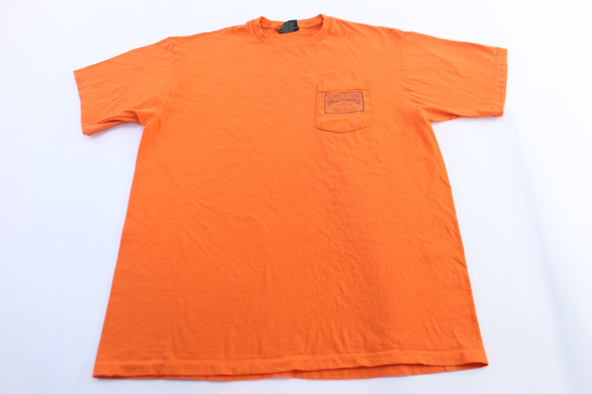 90's Ralph Lauren Polo Country Orange T-Shirt - ThriftedThreads.com