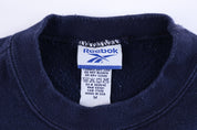 90's Reebok Embroidered Logo Blue Sweatshirt - Sweatshirt - Thrifted Threads